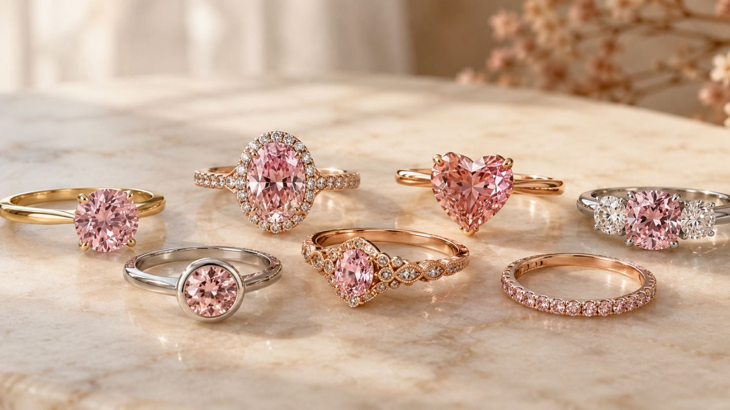 Best Settings for Pink Diamond Rings: Solitaire, Halo, Vintage, Heart & More
