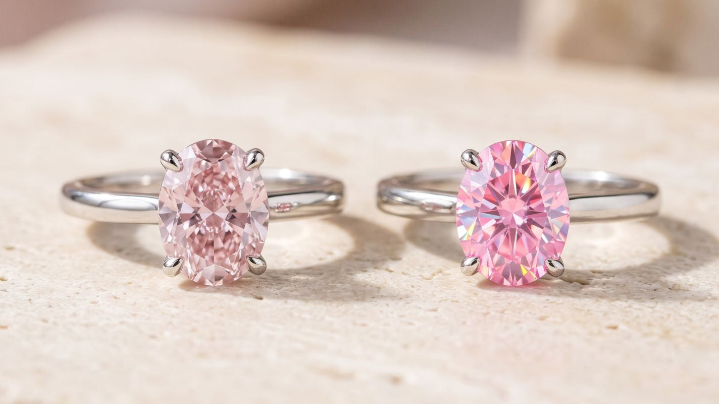 Lab-Grown Pink Diamond vs Pink Moissanite: Which Sparkles Better?