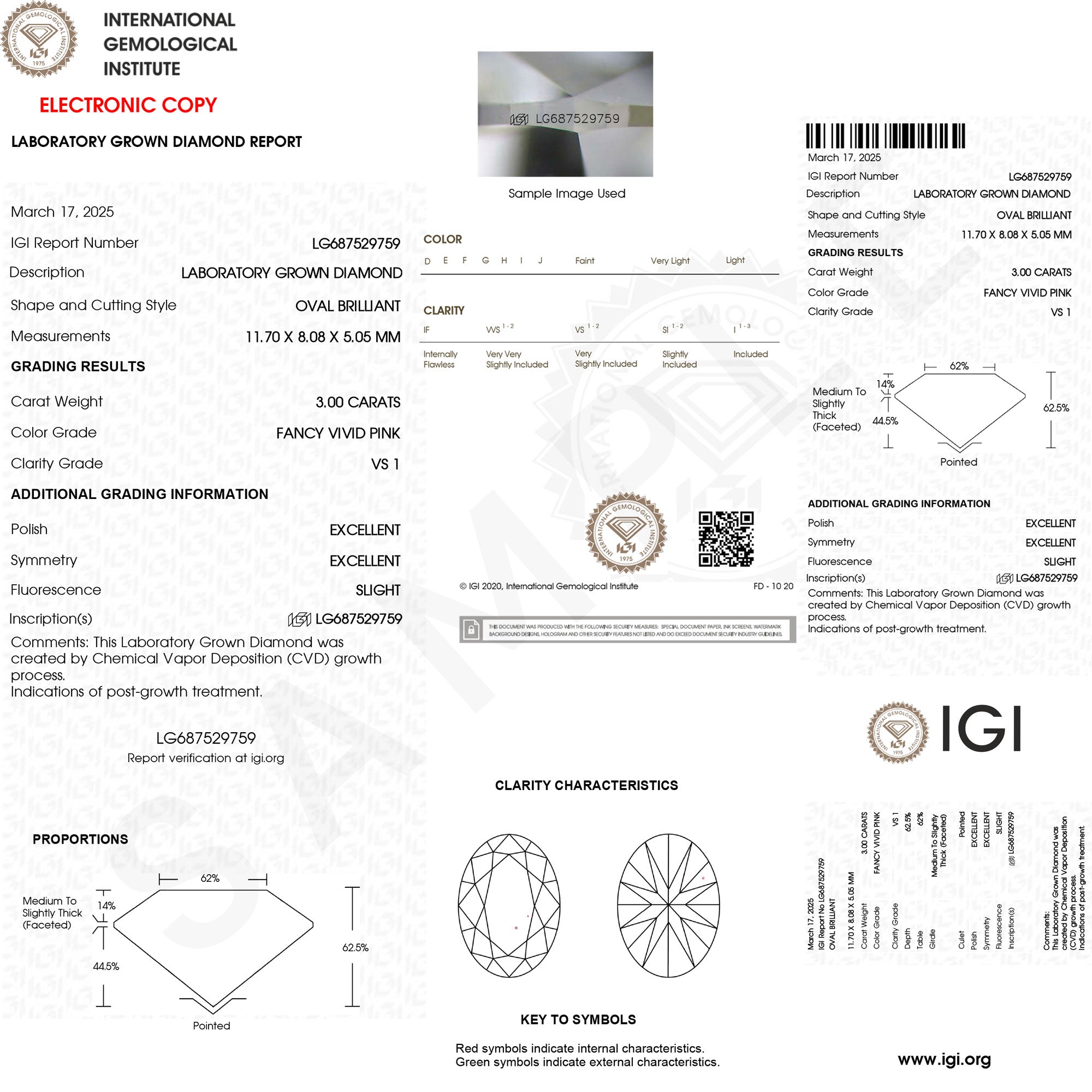 Rosec Jewels-IGI Certified 1 Carat Lab Grown Pink and White Diamond Engagement Ring with Side Stones