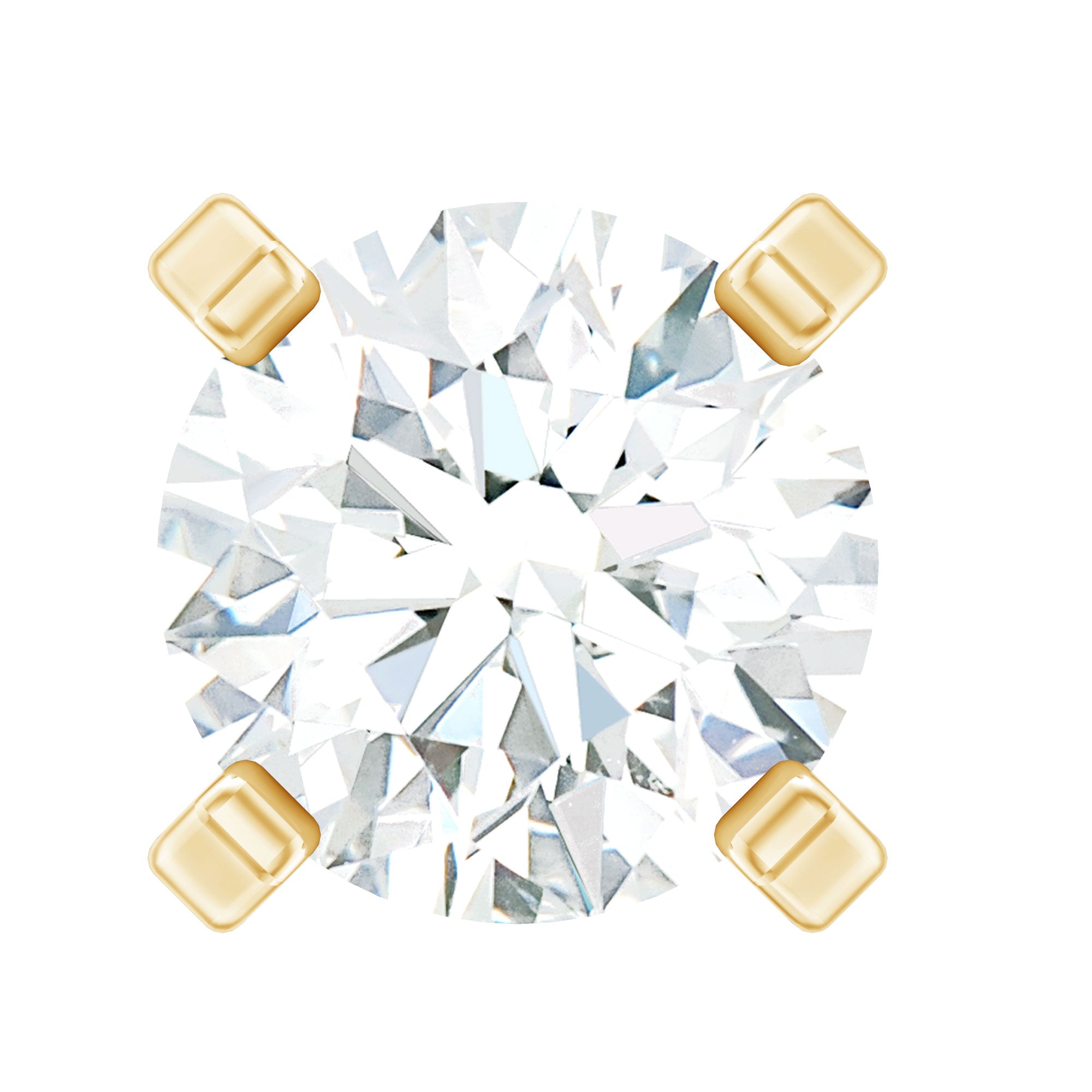 Round Shape Moissanite Solitaire Nose Pin D-VS1 - Rosec Jewels