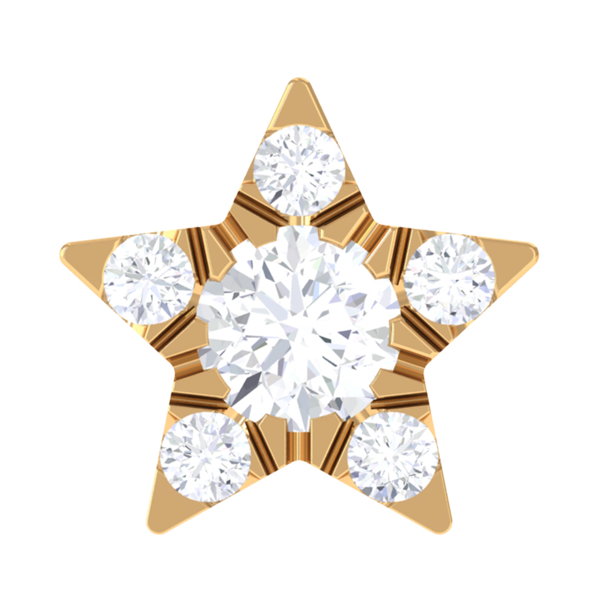 Genuine Diamond Star Nose Pin