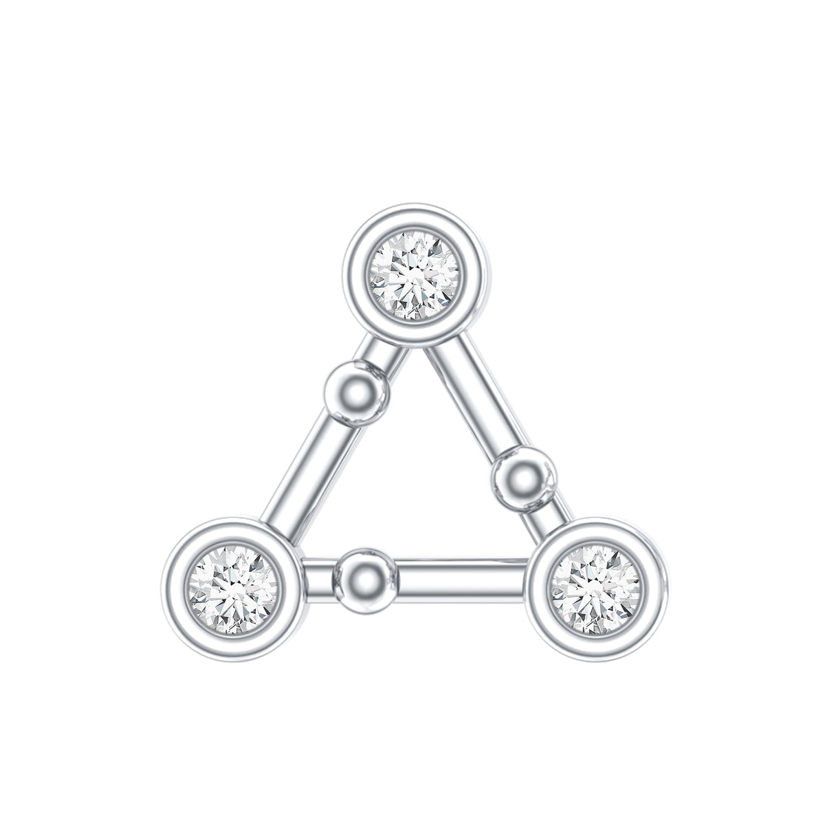 Diamond Open Triangle Earring for Conch Piercing Natural - ( HI-SI ) - Rosec Jewels