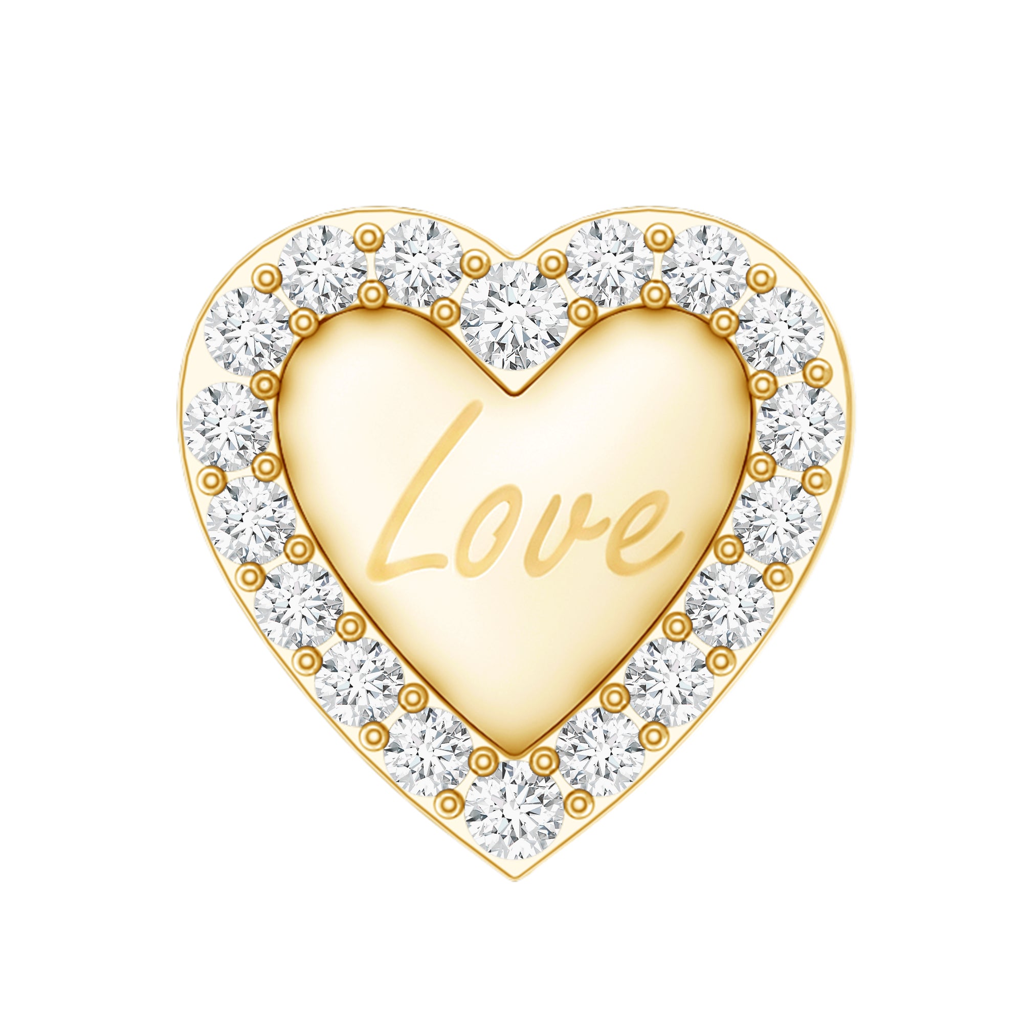 Certified Moissanite Love Heart Earring for Helix Piercing D-VS1 - Rosec Jewels