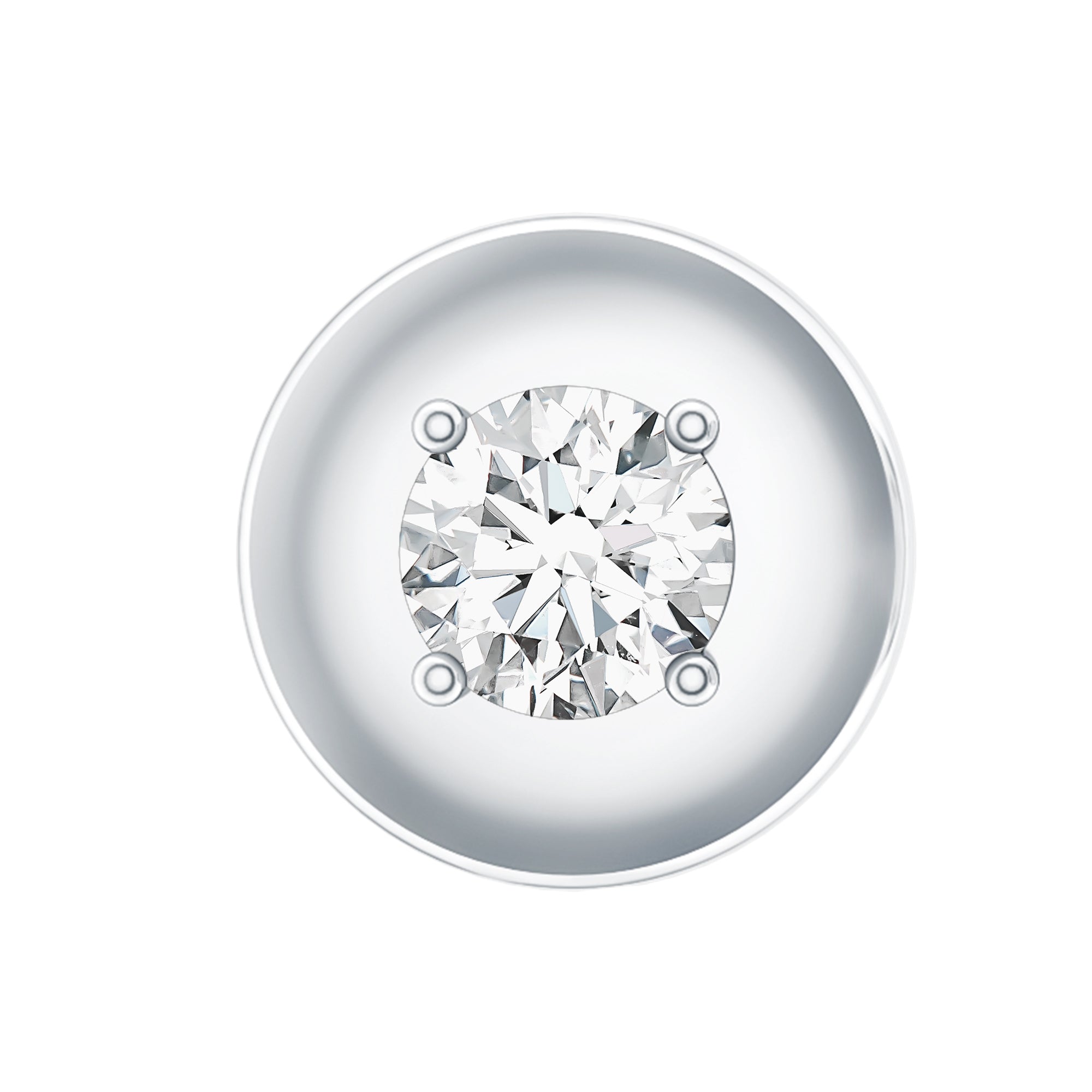 Solitaire Moissanite Circle Cartilage Earring D-VS1 - Rosec Jewels