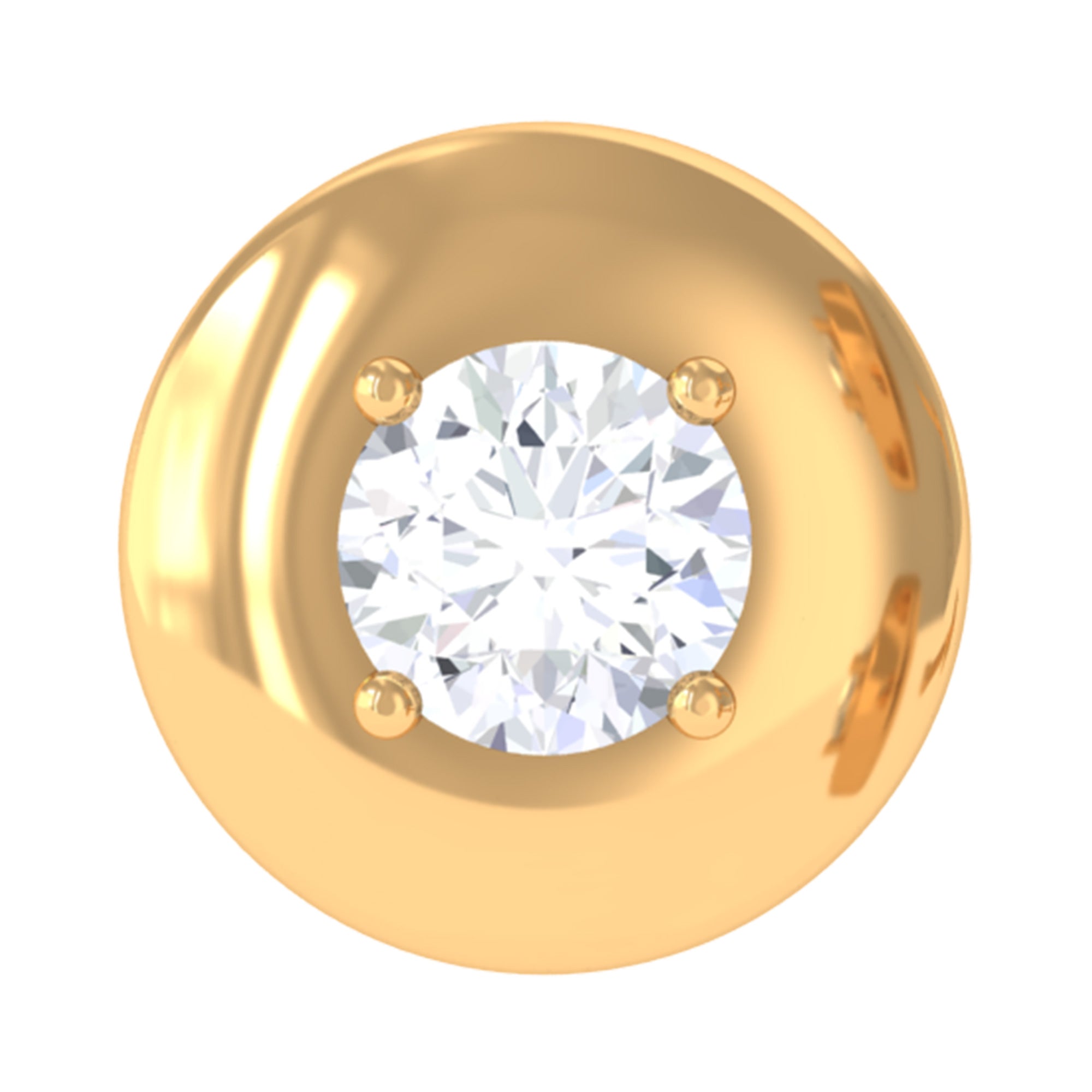Solitaire Moissanite Circle Cartilage Earring D-VS1 - Rosec Jewels