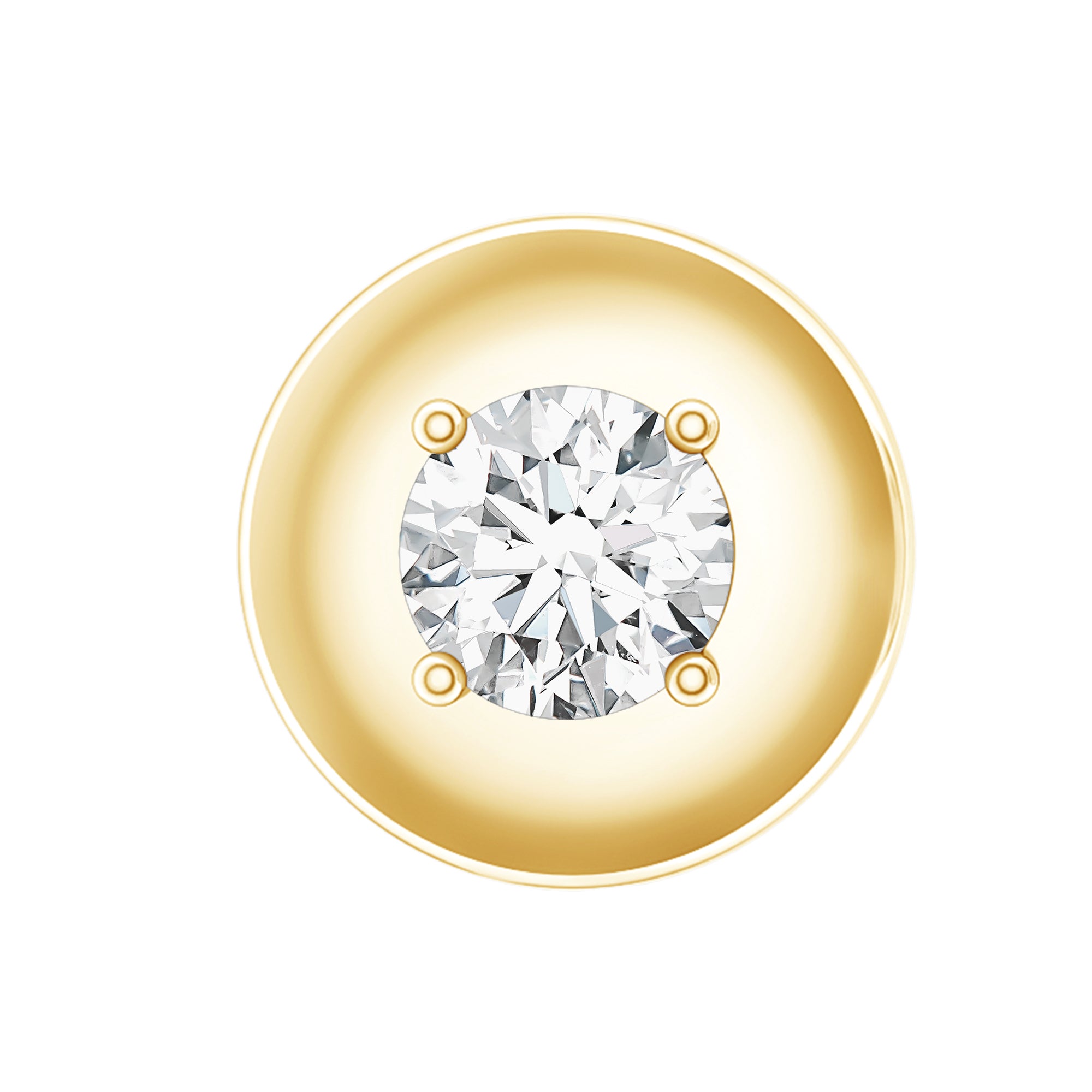 Solitaire Moissanite Circle Cartilage Earring D-VS1 - Rosec Jewels