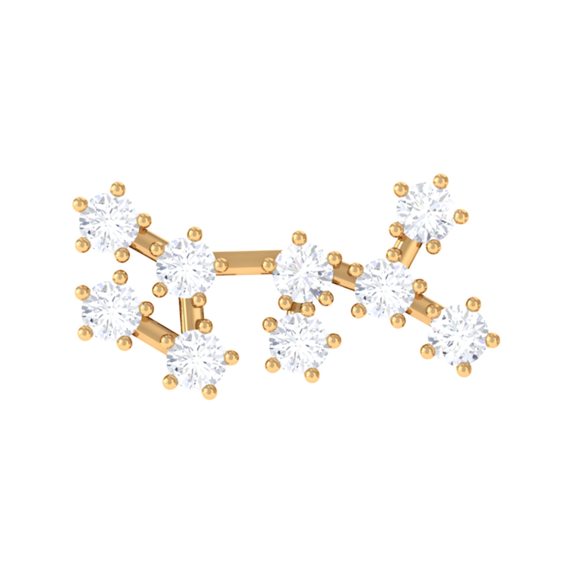 Diamond Sagittarius Zodiac Earring for Helix Piercing Natural - ( HI-SI ) - Rosec Jewels