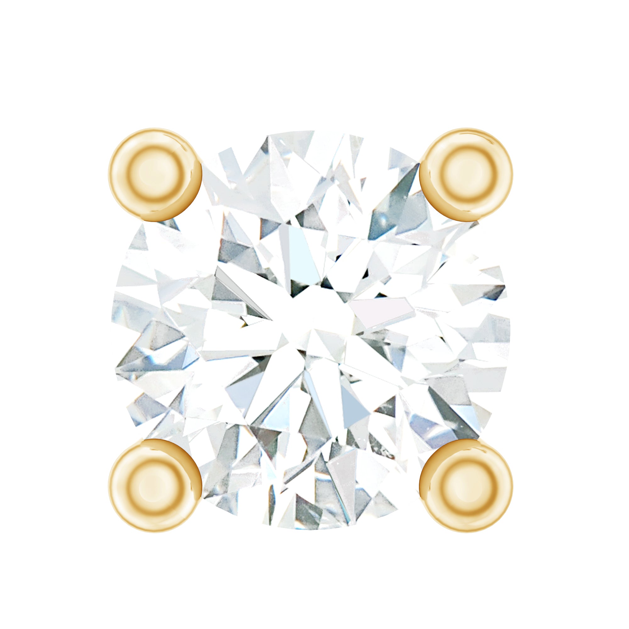 Dainty Moissanite Solitaire Conch Earring in Gold