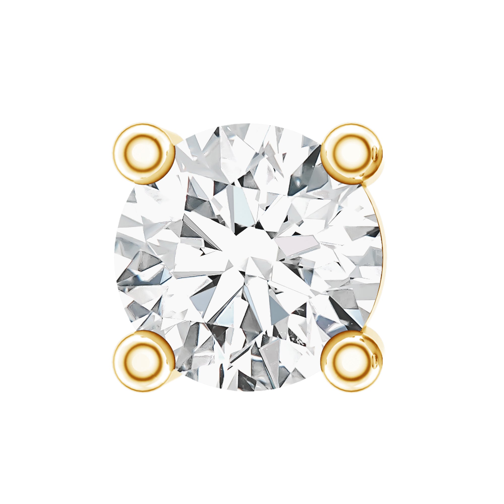 Dainty Moissanite Solitaire Conch Earring D-VS1 - Rosec Jewels
