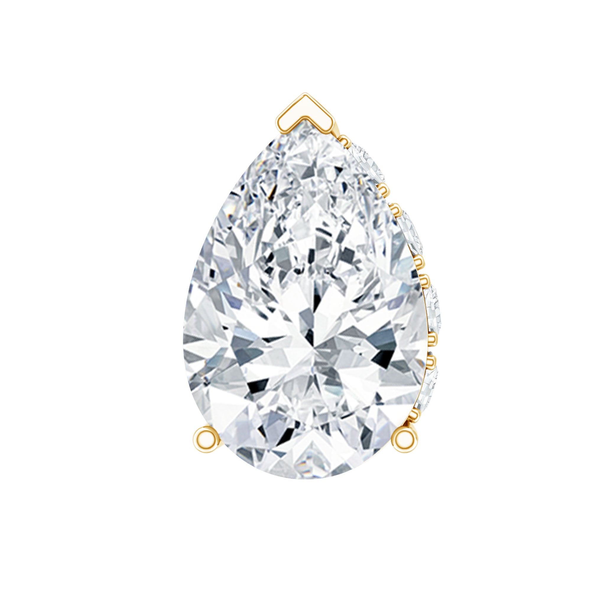 Pear Shaped Diamond Solitaire Tragus Earring Lab - ( EF-VS ) - Rosec Jewels