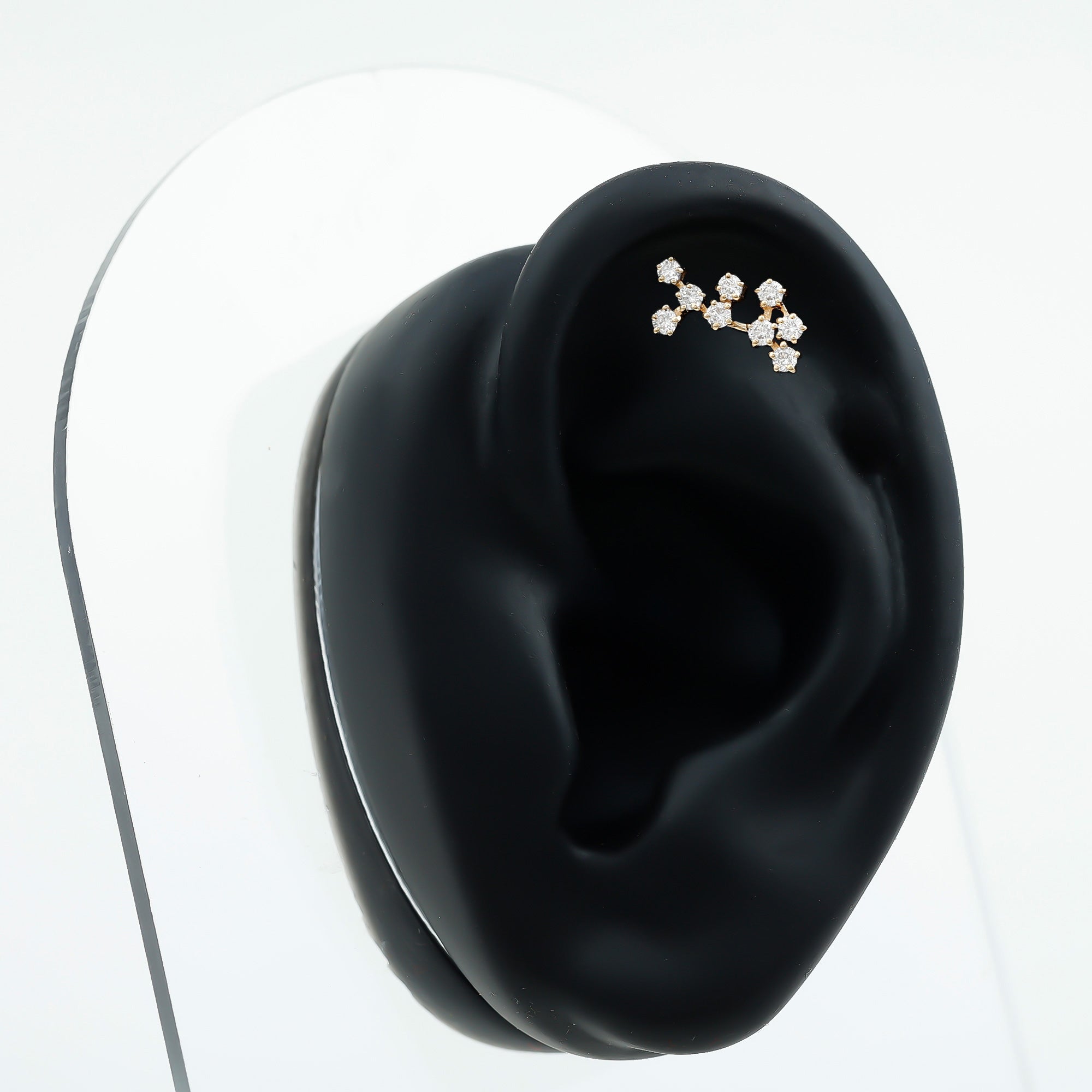 Diamond Sagittarius Zodiac Earring for Helix Piercing Lab - ( EF-VS ) - Rosec Jewels