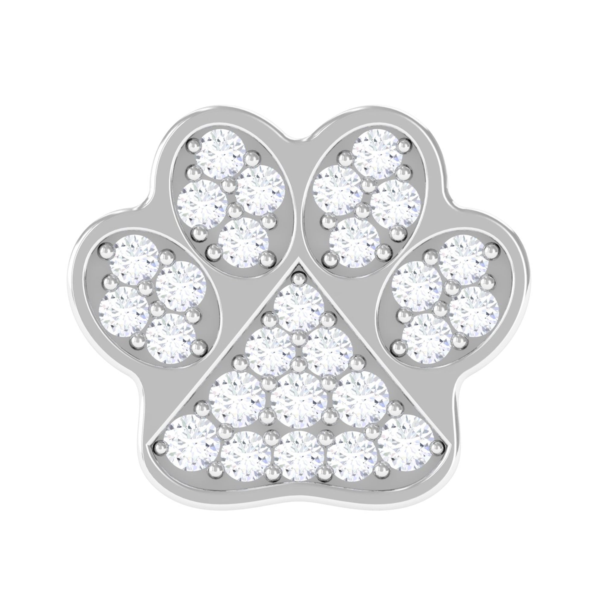Certified Diamond Paw Cartilage Earring Lab - ( EF-VS ) - Rosec Jewels