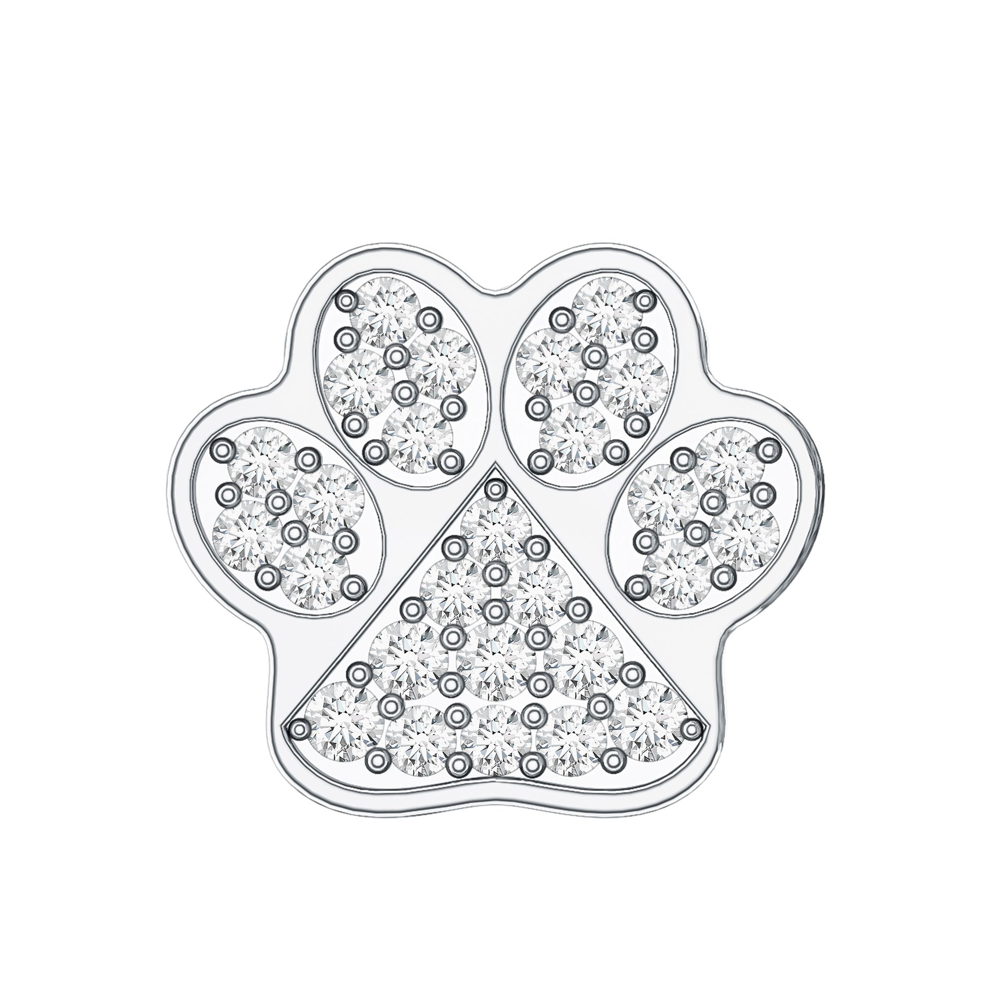 Certified Diamond Paw Cartilage Earring Lab - ( EF-VS ) - Rosec Jewels