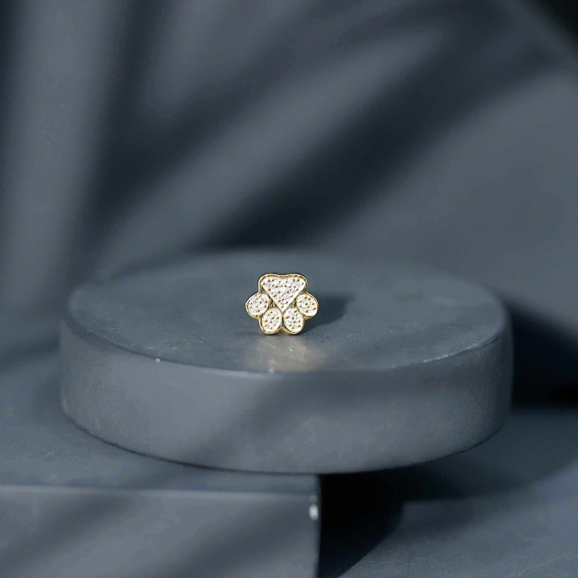 Certified Diamond Paw Cartilage Earring Lab - ( EF-VS ) - Rosec Jewels
