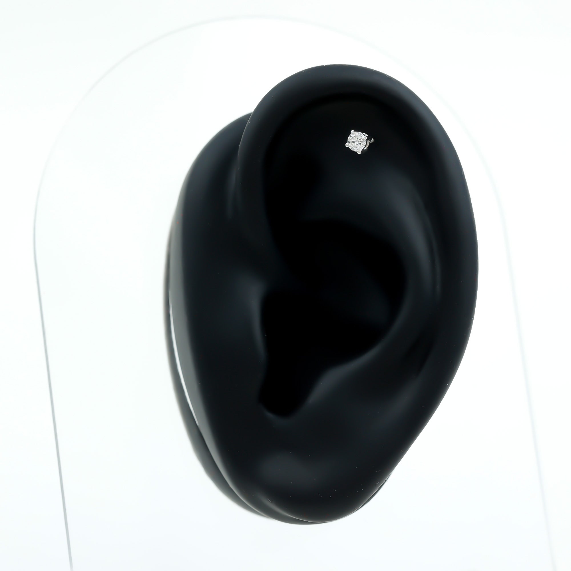 Minimalist Diamond Solitaire Earring for Tragus Piercing Lab - ( EF-VS ) - Rosec Jewels