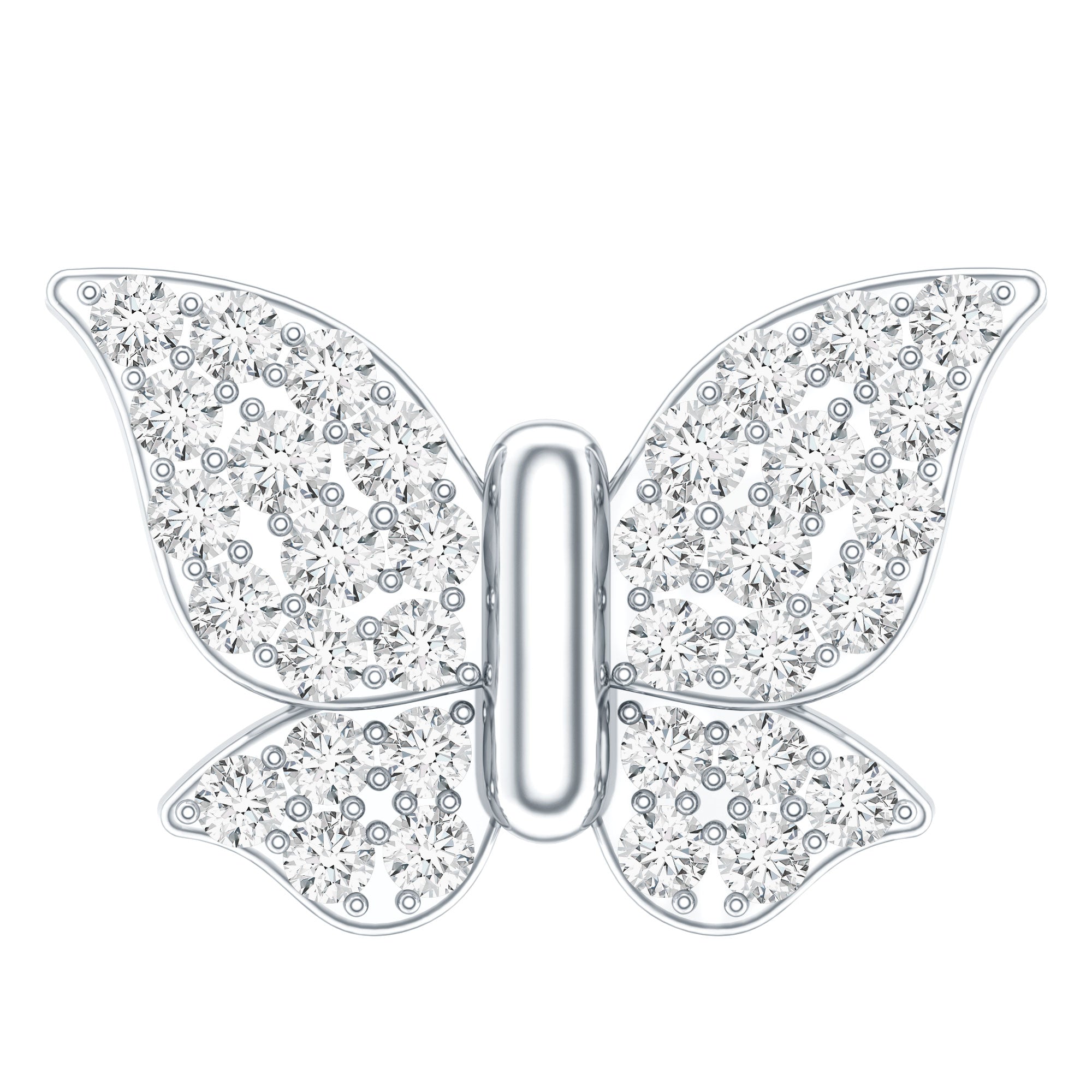 Certified Diamond Butterfly Cartilage Earring Lab - ( EF-VS ) - Rosec Jewels