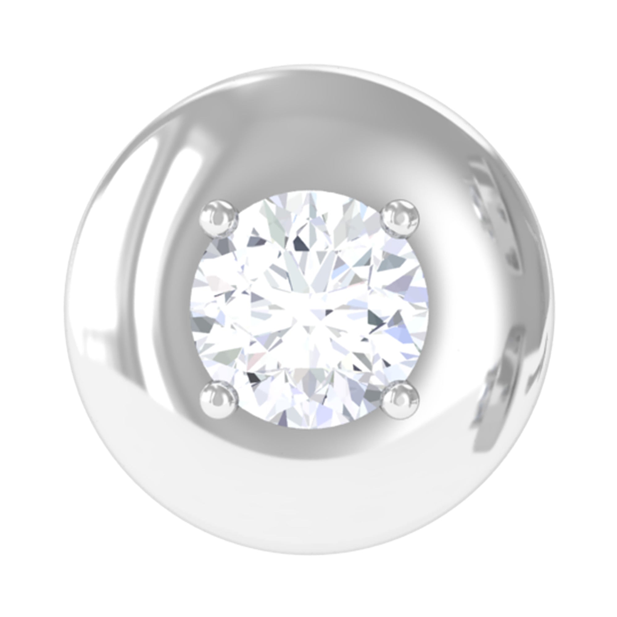 Classic Diamond Solitaire Helix Piercing Earring Lab - ( EF-VS ) - Rosec Jewels