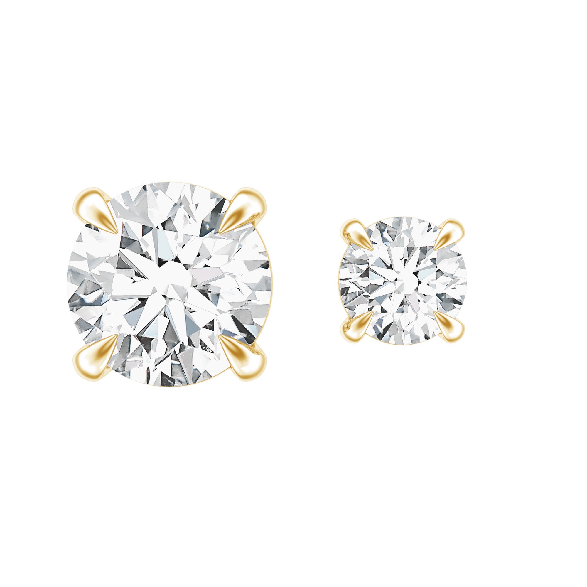 Brilliant Cut Diamond Solitaire Earring Set for Helix Piercing Lab - ( EF-VS ) - Rosec Jewels