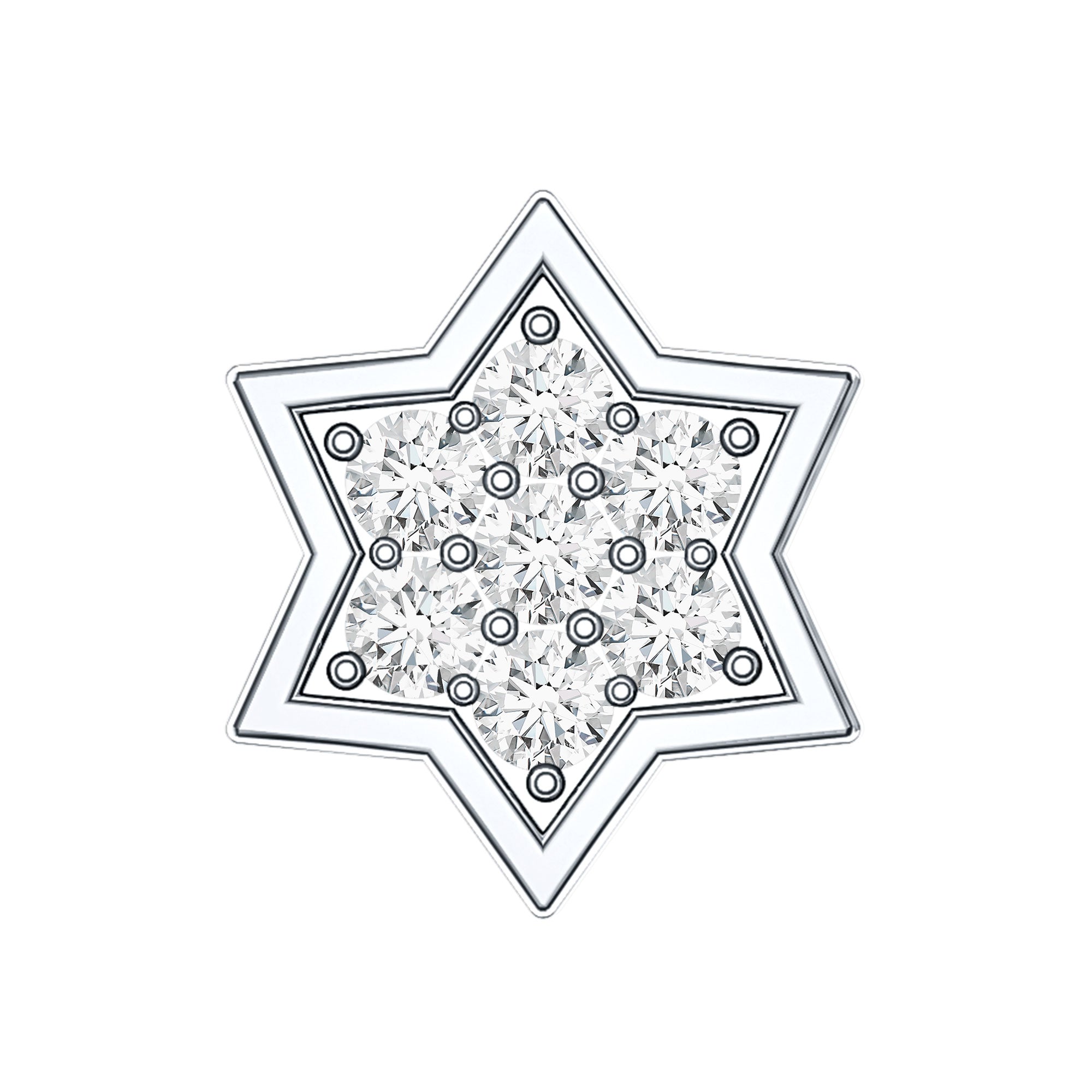 Certified Diamond Star Earring for Helix Piercing Lab - ( EF-VS ) - Rosec Jewels