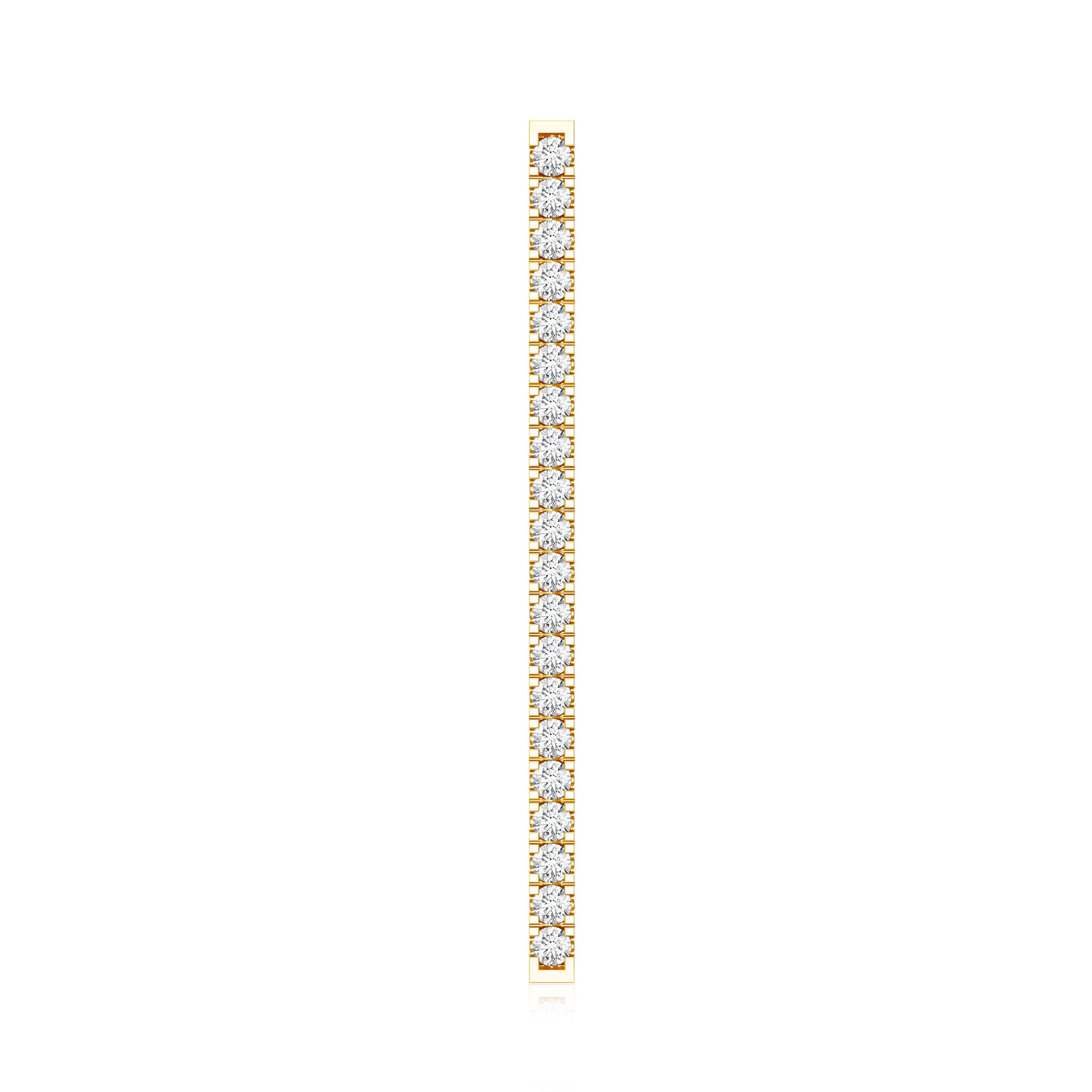 Pave Set Diamond Bar Ear Cuff No Piercing Lab - ( EF-VS ) - Rosec Jewels