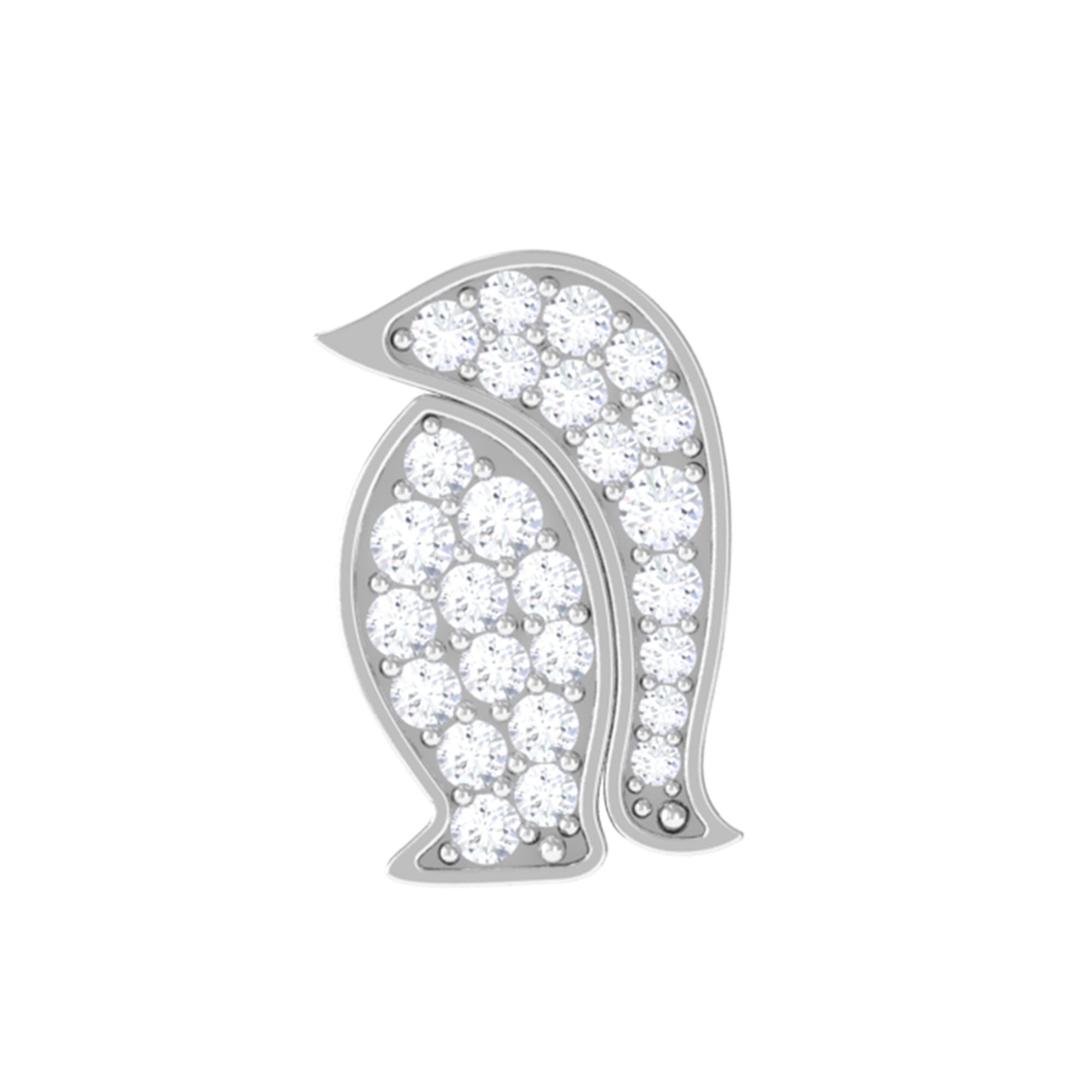 Cute Diamond Penguin Earring for Cartilage Piercing Lab - ( EF-VS ) - Rosec Jewels
