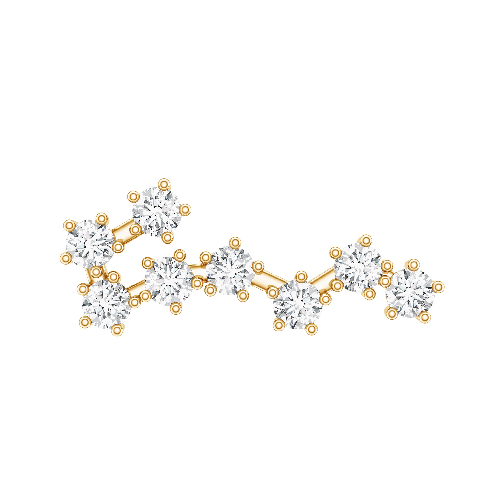 Certified Diamond Scorpio Zodiac Earring for Helix Piercing Lab - ( EF-VS ) - Rosec Jewels