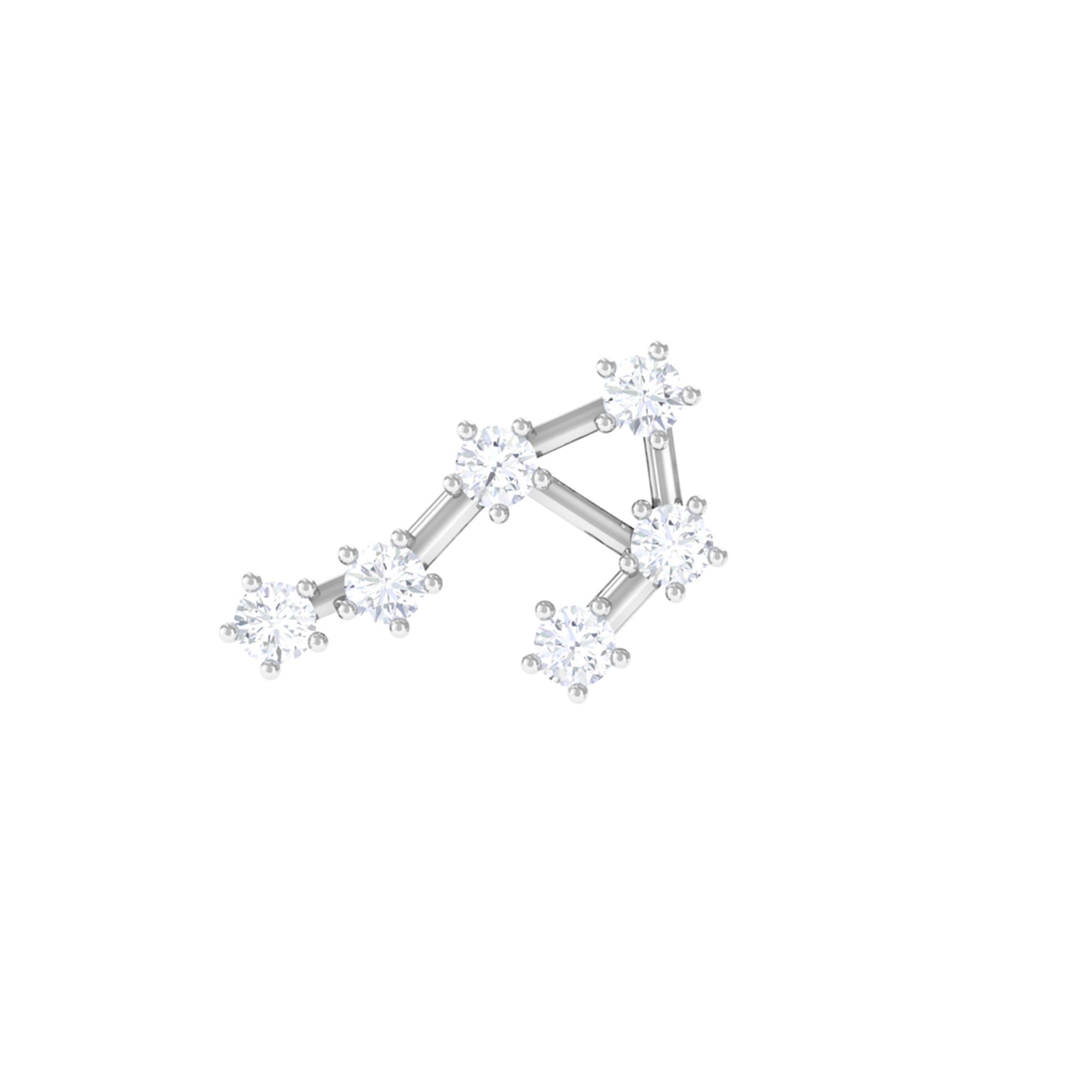 Rosec Jewels-Certified Diamond Libra Constellation Piercing Earring