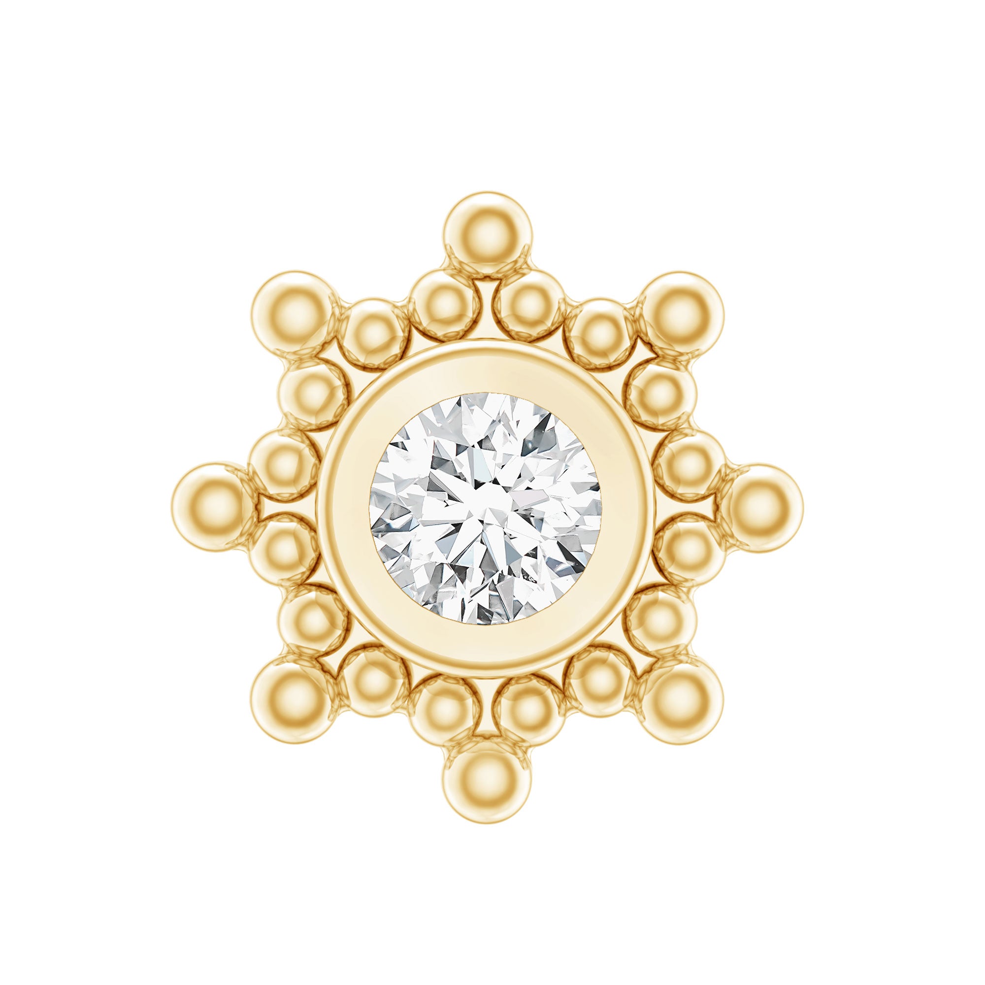 Minimal Diamond Cartilage Earring Stud with Flat Back Lab - ( EF-VS ) - Rosec Jewels
