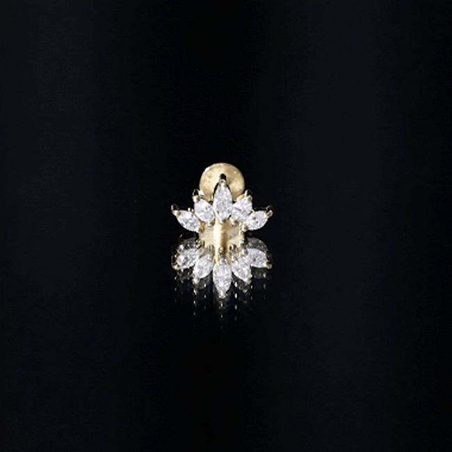 Certified Marquise Cut Diamond Helix Earring for Women Lab - ( EF-VS ) - Rosec Jewels