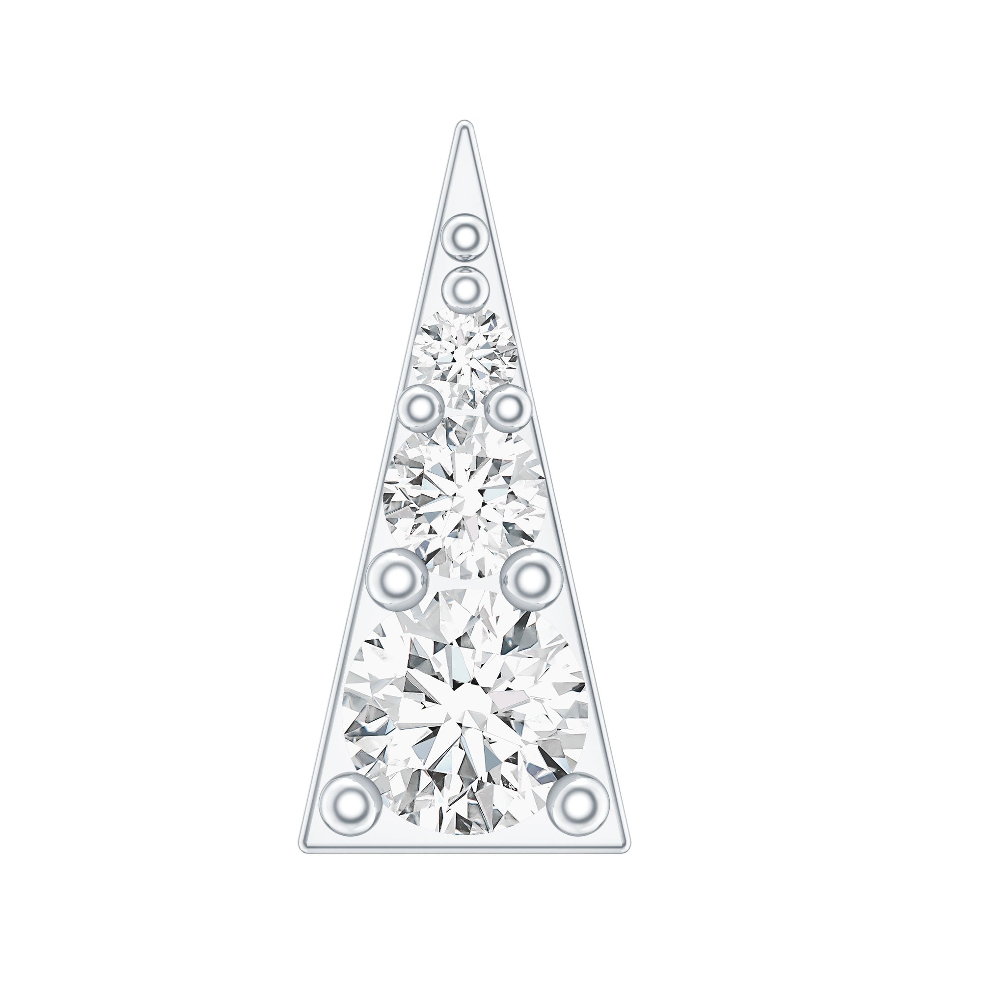 Dainty Diamond Gold Triangle Tragus Earring