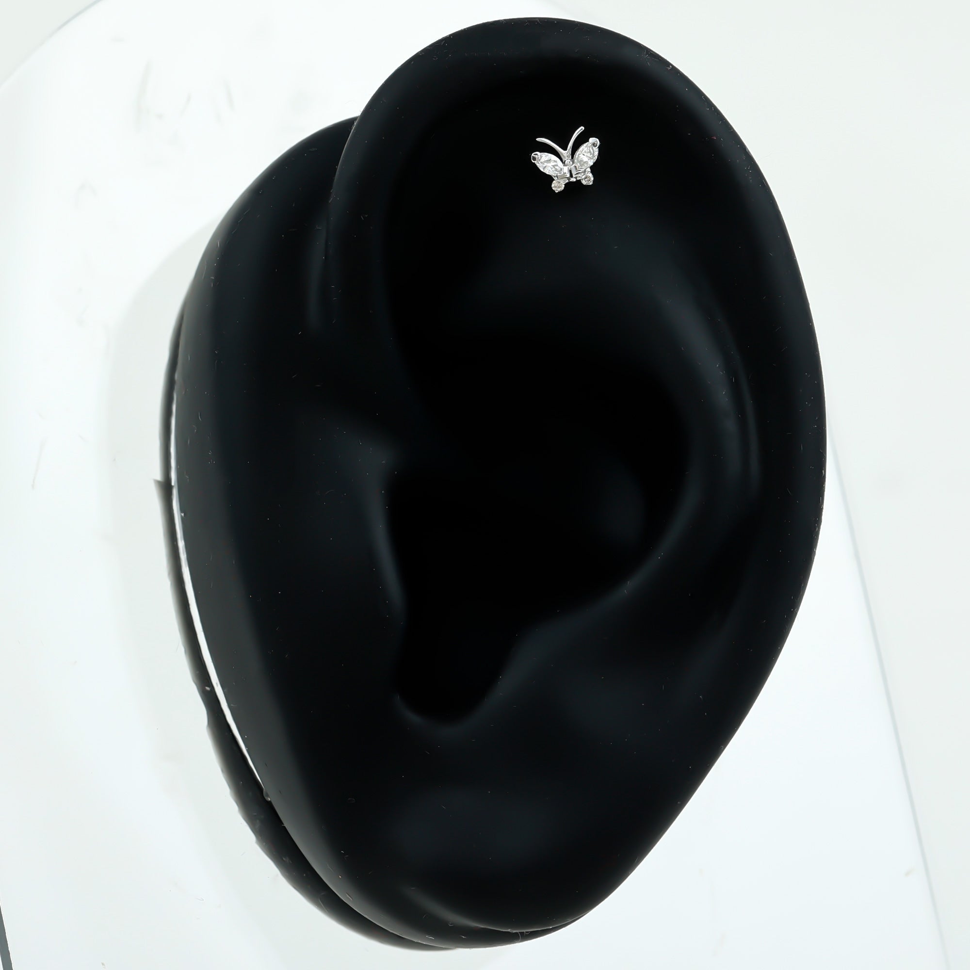 Marquise Moissanite Butterfly Cartilage Earring D-VS1 - Rosec Jewels