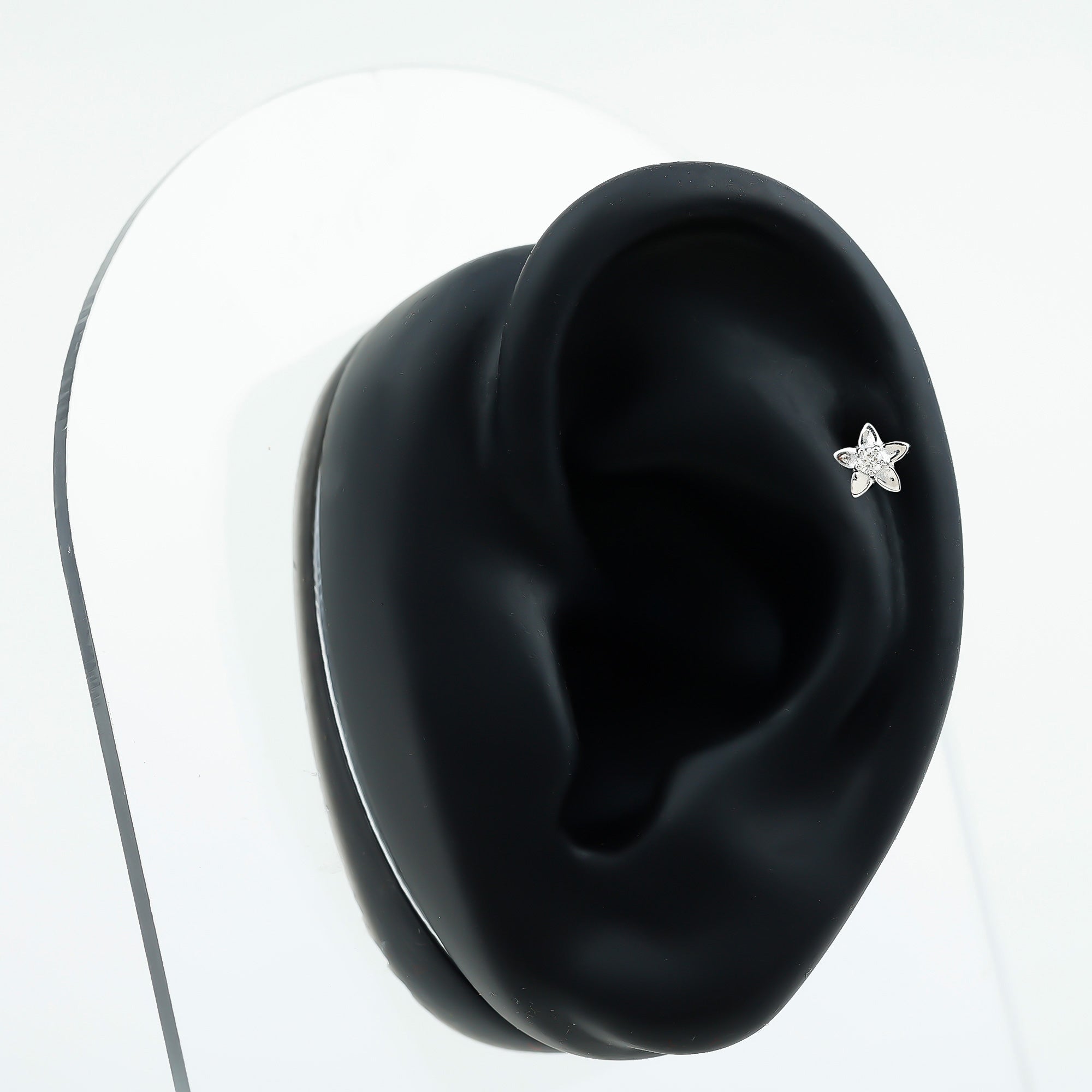 Nature Inspired Diamond Earring for Conch Piercing Lab - ( EF-VS ) - Rosec Jewels