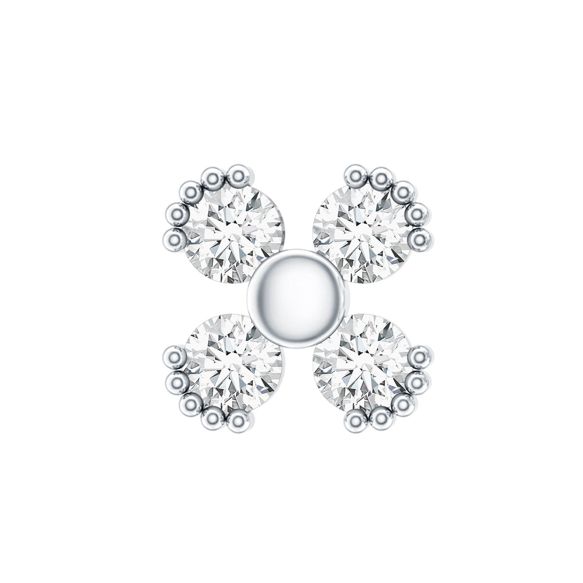 Round Diamond Minimal Helix Earring