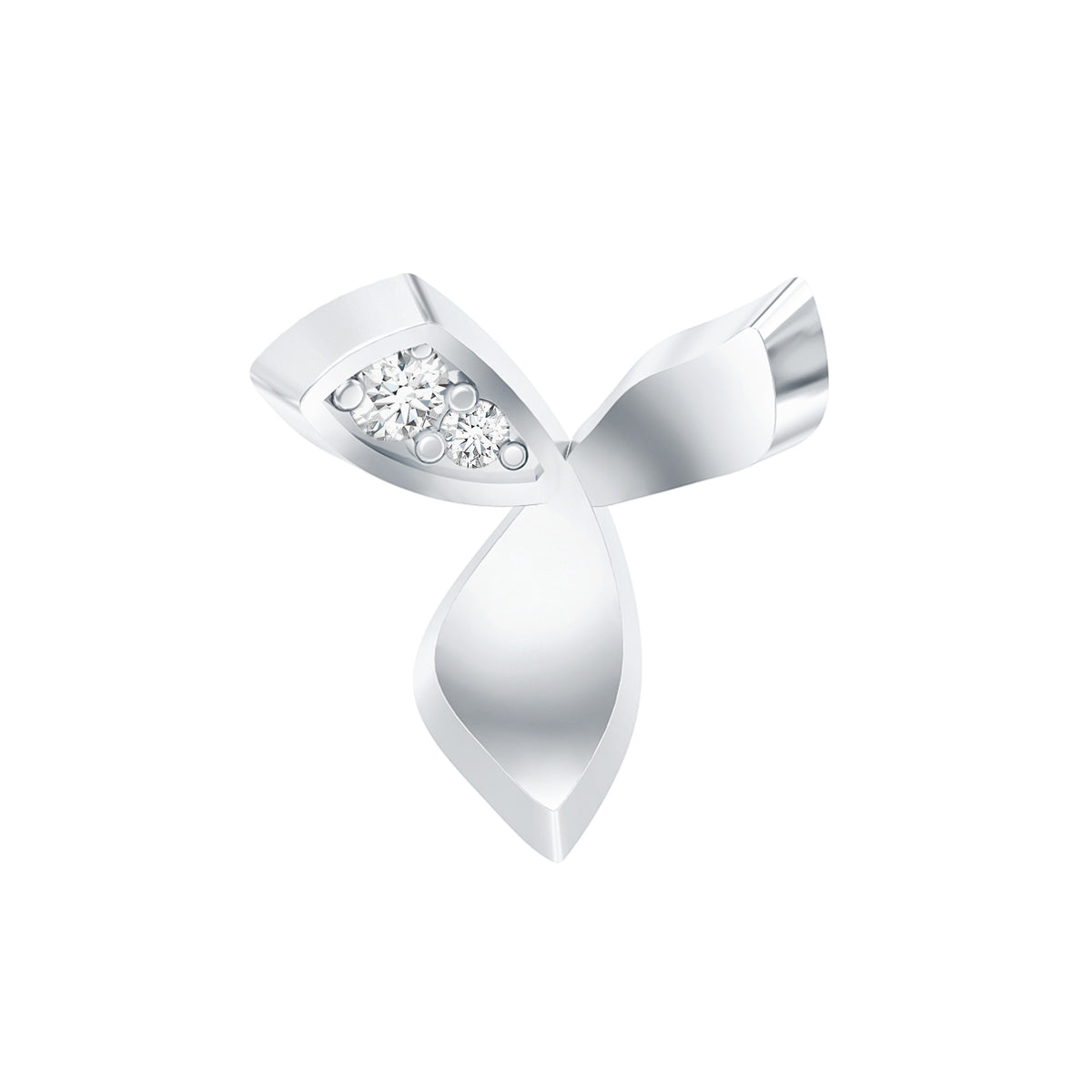 Unique Diamond Floral Earring for Tragus Piercing Lab - ( EF-VS ) - Rosec Jewels