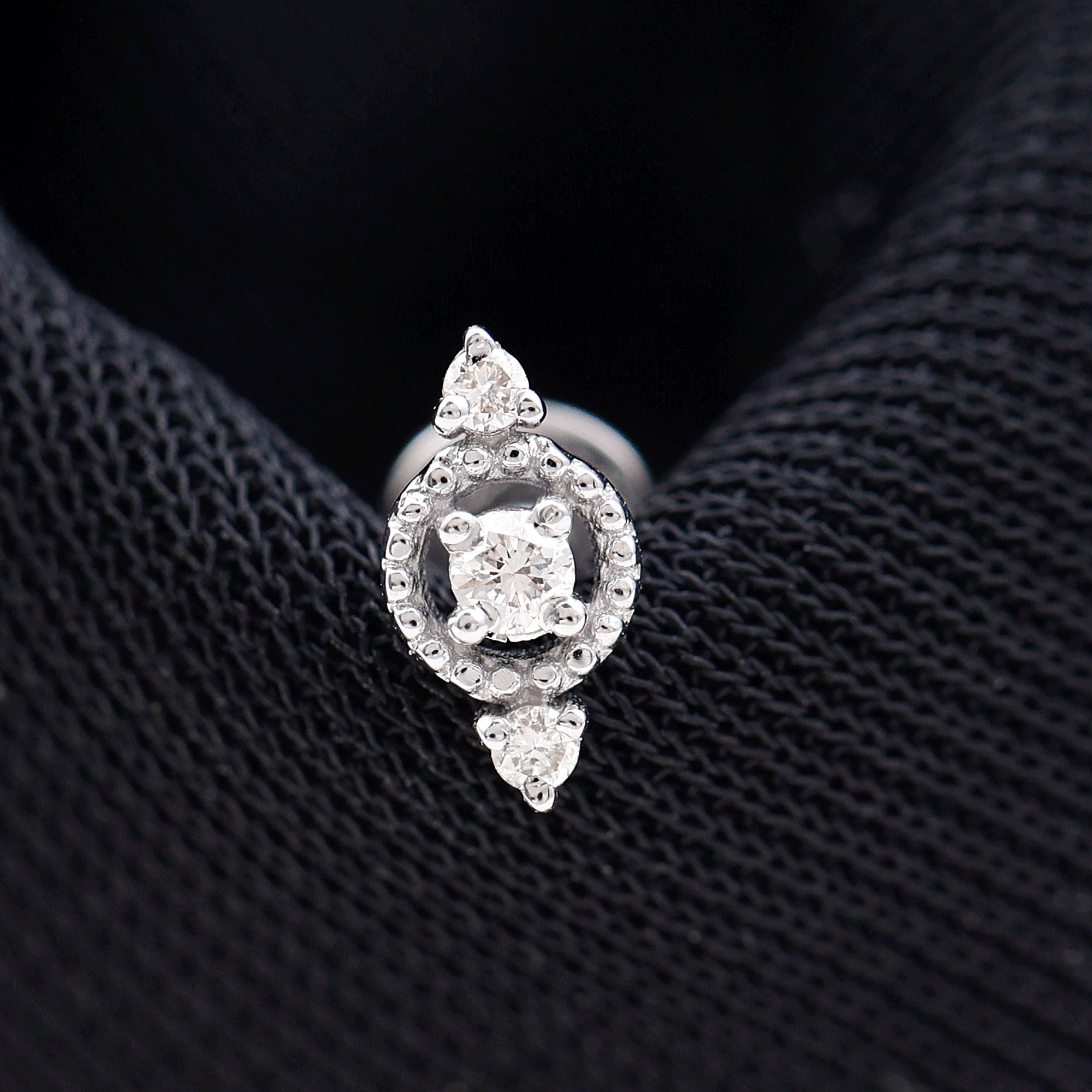 Unique Diamond Gothic Conch Earring for Women Natural - ( HI-SI ) - Rosec Jewels