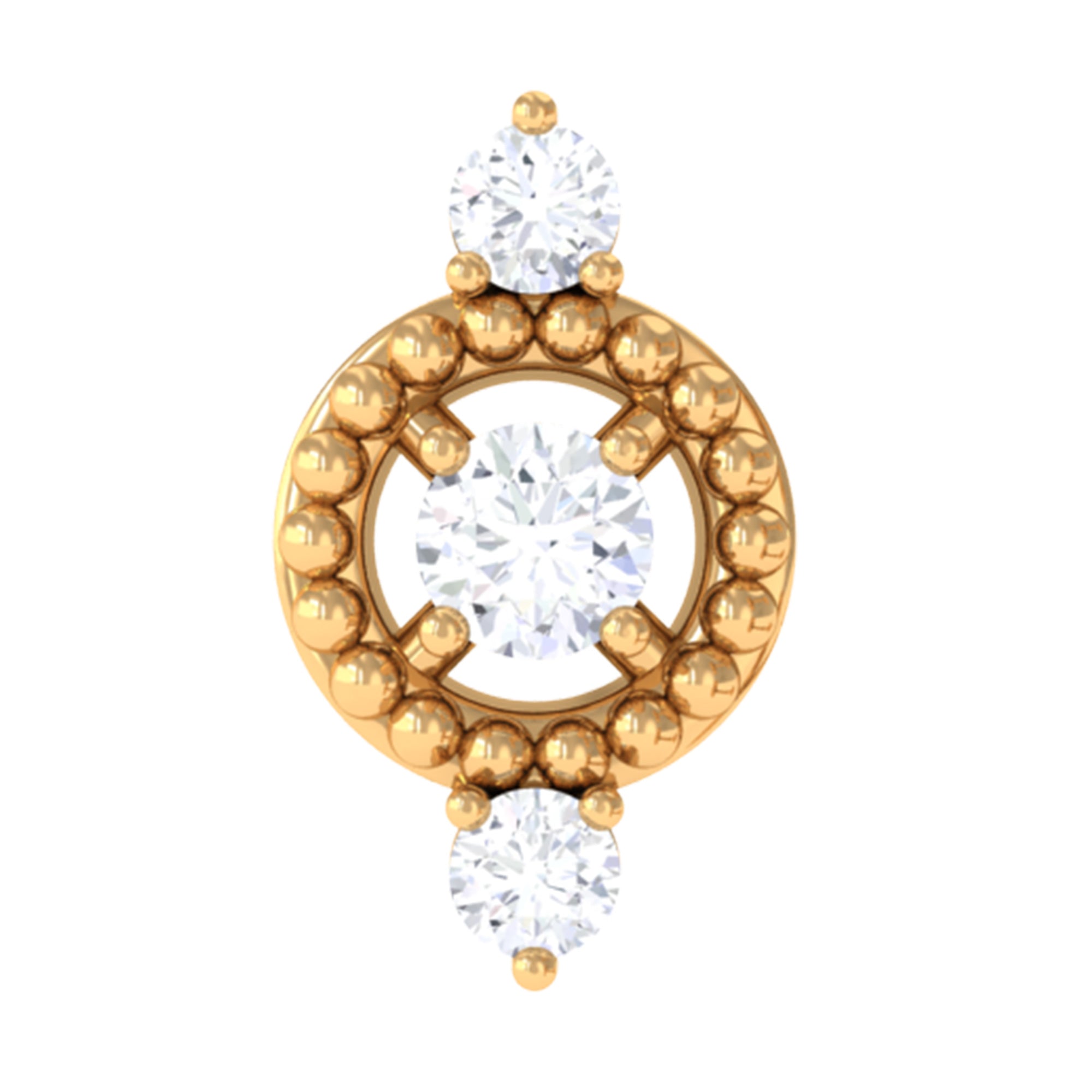 Unique Diamond Gothic Conch Earring for Women Natural - ( HI-SI ) - Rosec Jewels