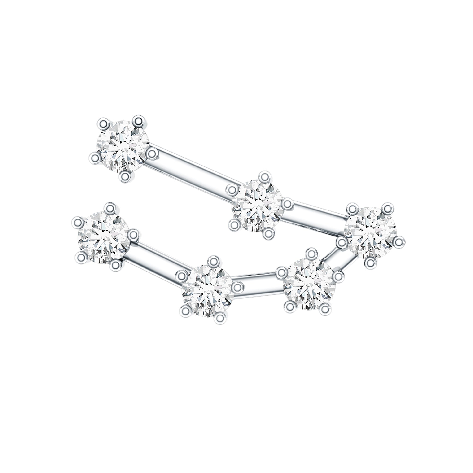 Diamond Capricorn Constellation Helix Piercing Earring Natural - ( HI-SI ) - Rosec Jewels