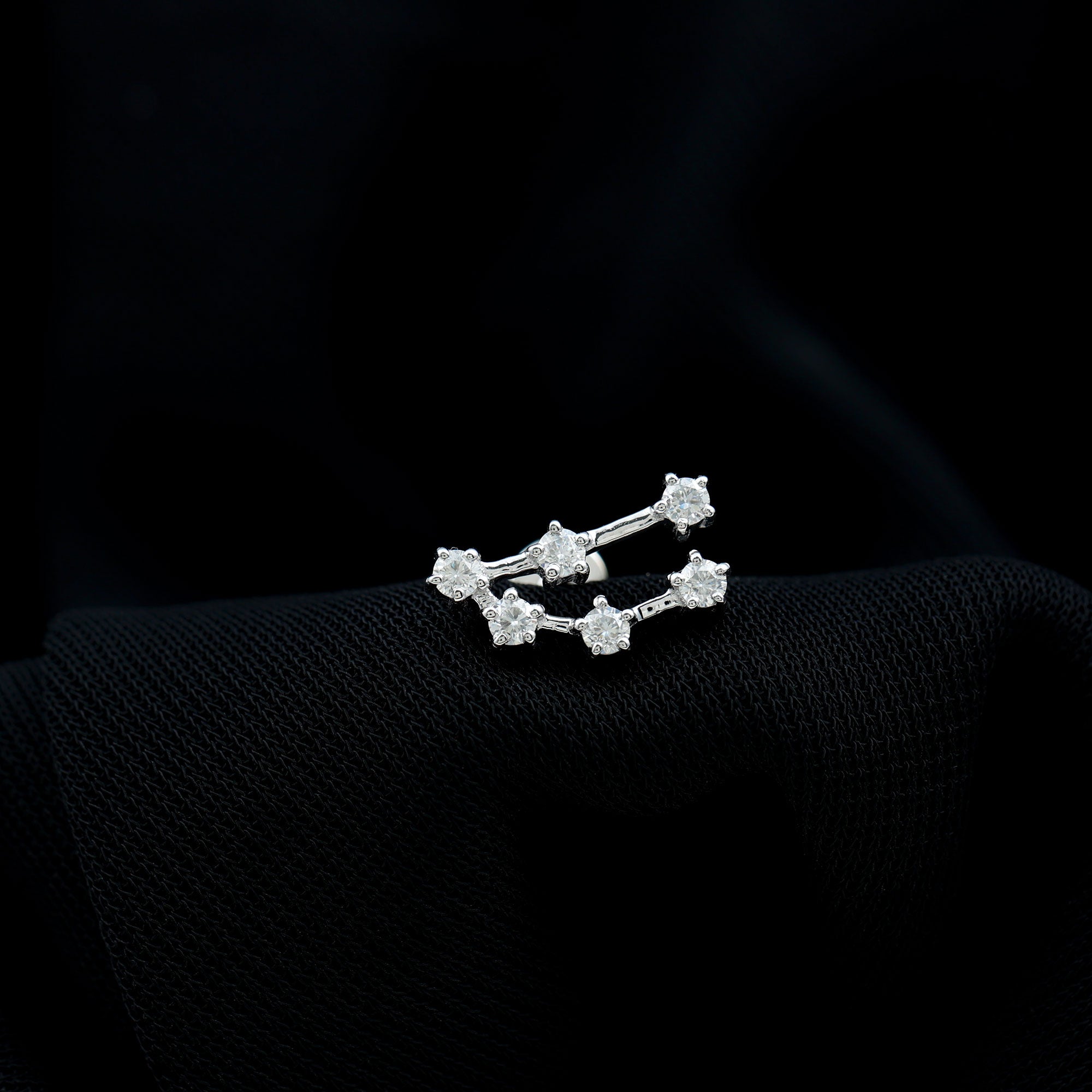 Diamond Capricorn Constellation Helix Piercing Earring Natural - ( HI-SI ) - Rosec Jewels