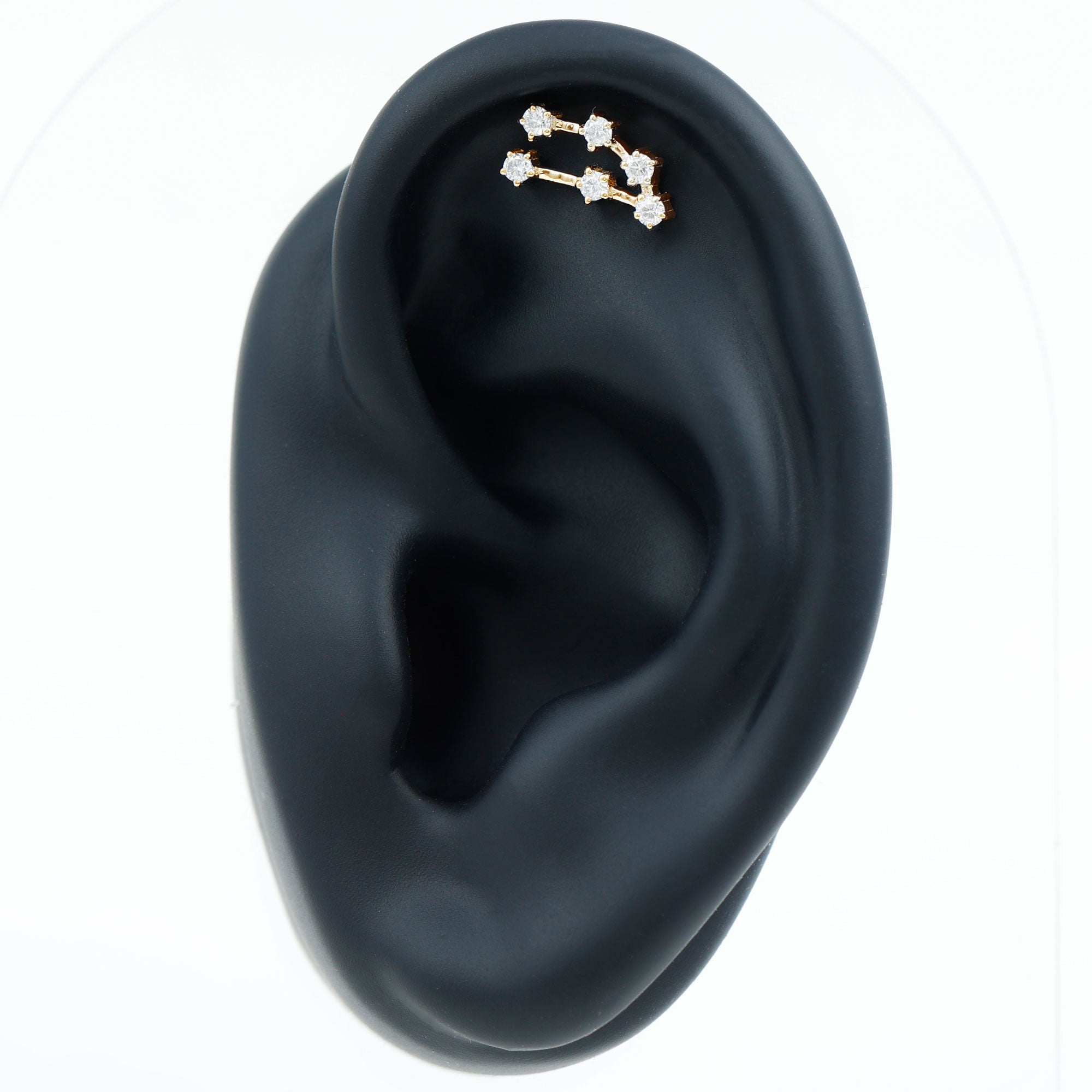 Diamond Capricorn Constellation Helix Piercing Earring Natural - ( HI-SI ) - Rosec Jewels