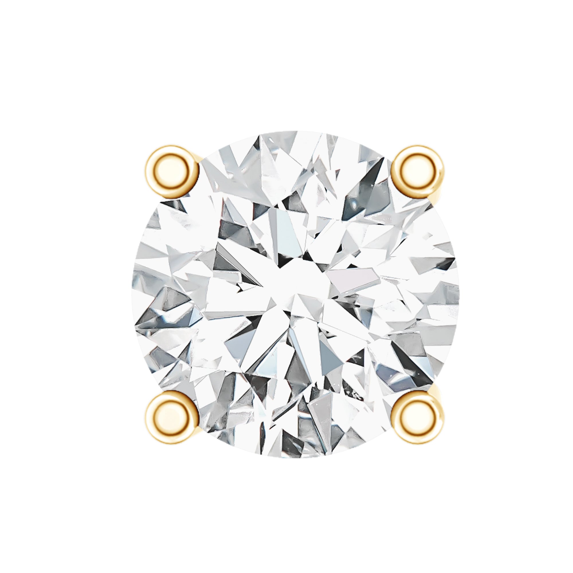Minimalist Diamond Solitaire Conch Earring Natural - ( HI-SI ) - Rosec Jewels