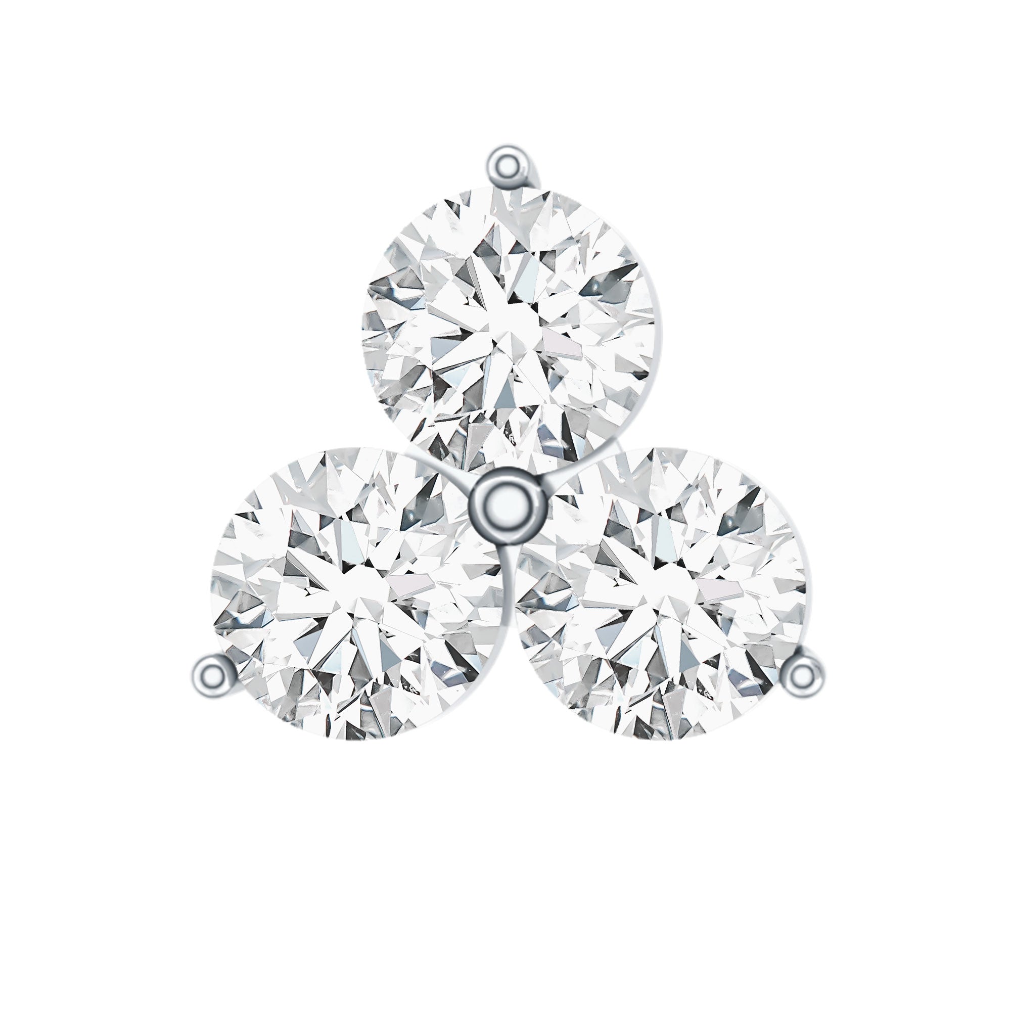 Dainty Diamond Trio Earring for Helix Piercing Natural - ( HI-SI ) - Rosec Jewels