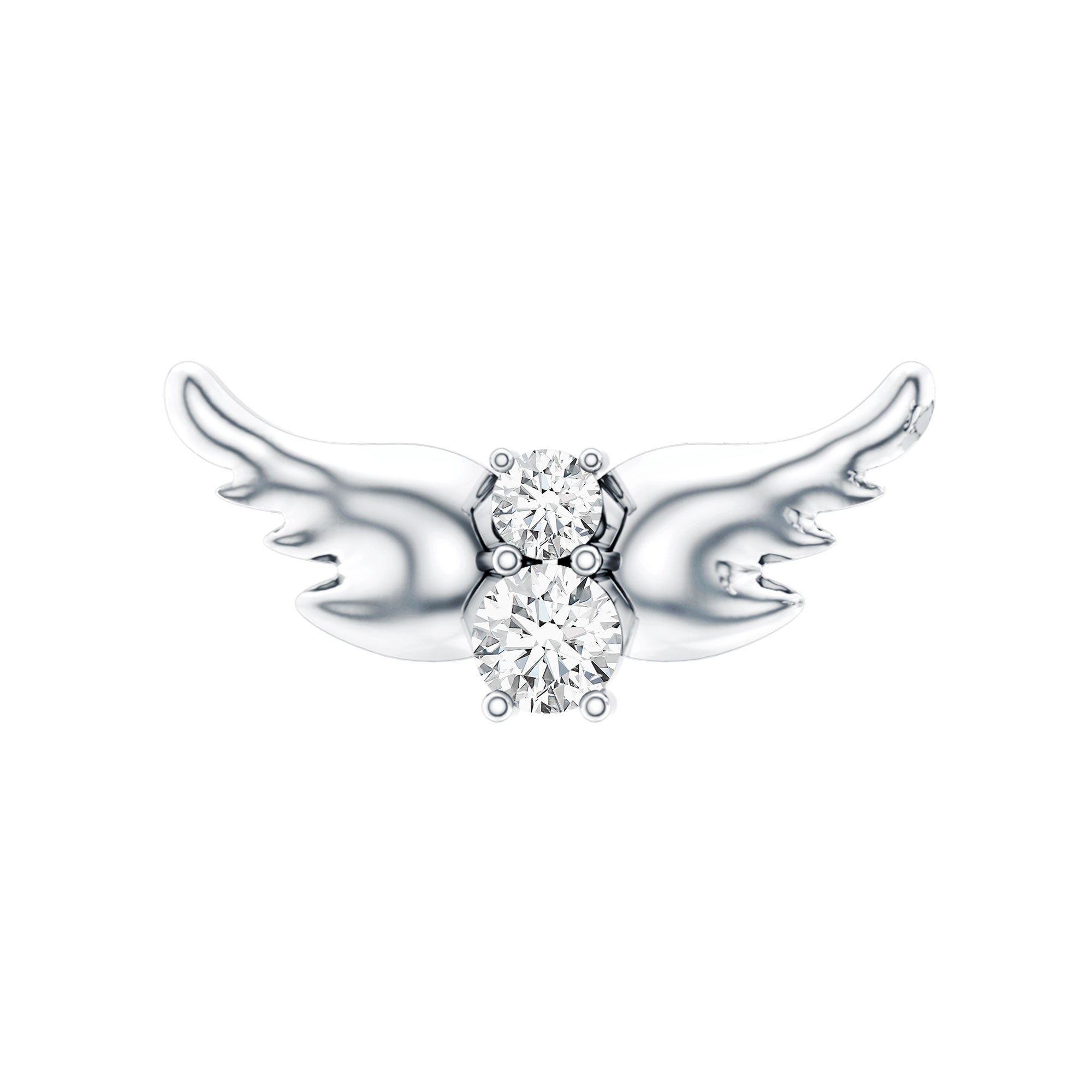 Animal Inspired Diamond Bird Earring for Helix Piercing Natural - ( HI-SI ) - Rosec Jewels