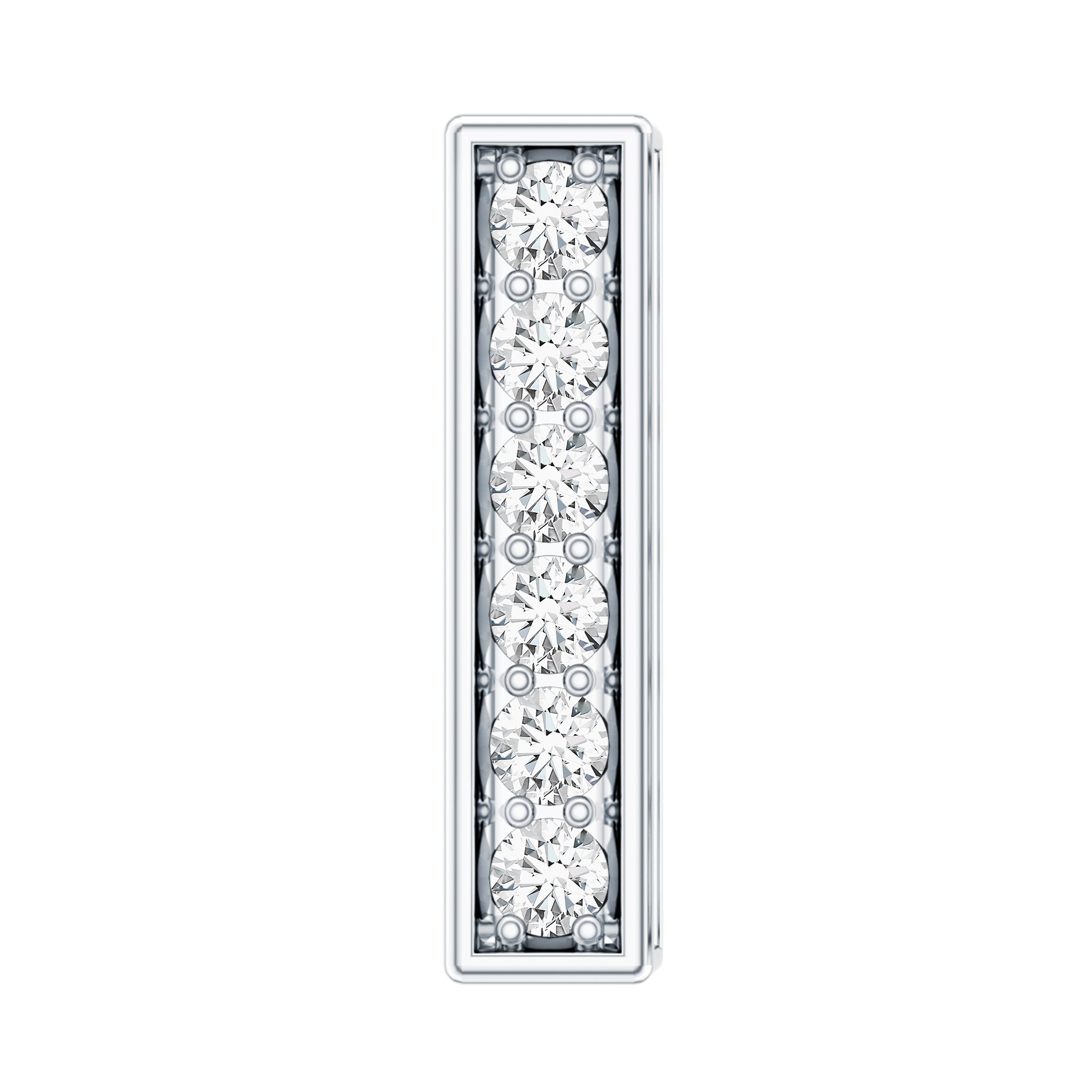 Diamond Bar Earring for Tragus Piercing Natural - ( HI-SI ) - Rosec Jewels