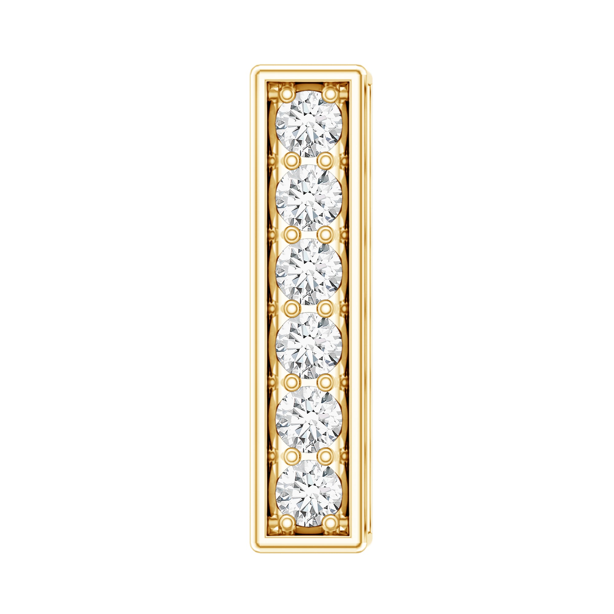 Diamond Bar Earring for Tragus Piercing Natural - ( HI-SI ) - Rosec Jewels