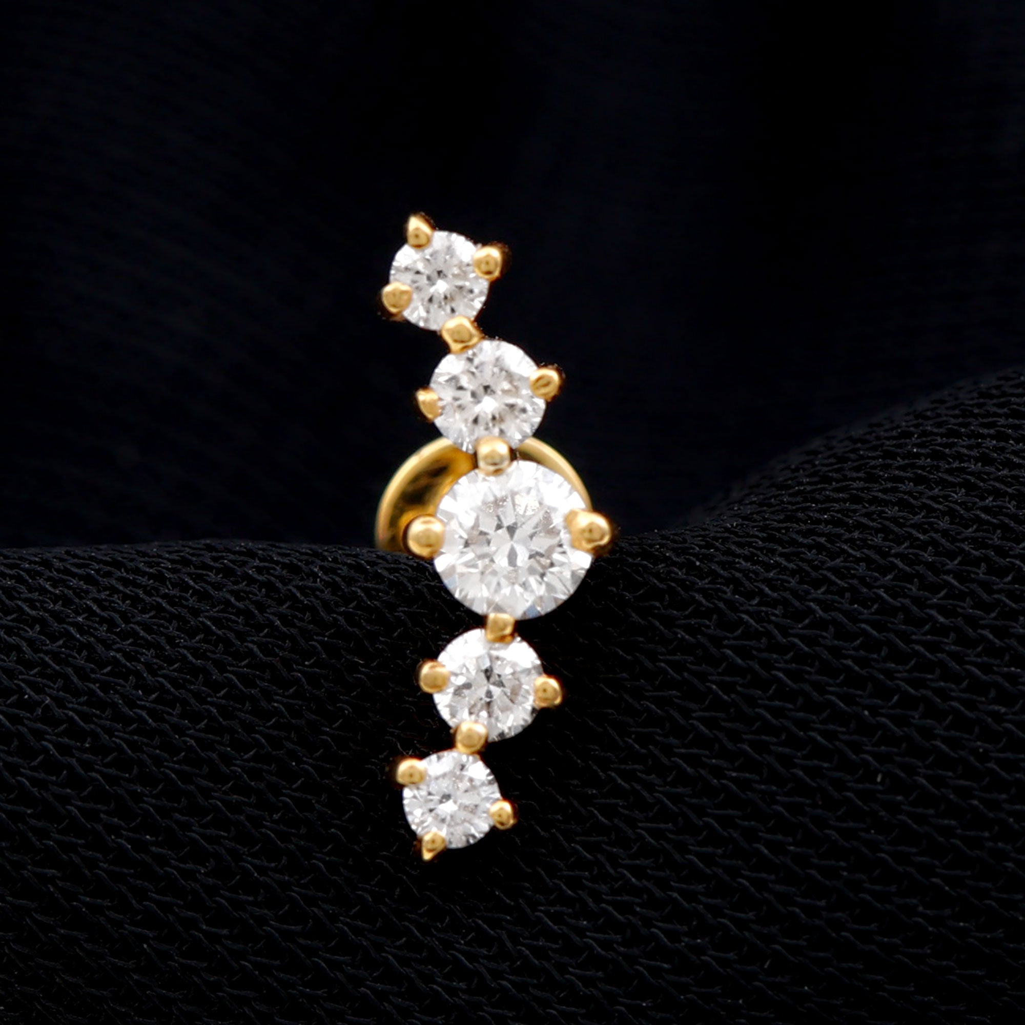 Graduated Style Diamond Crawler Earring for Women Natural - ( HI-SI ) - Rosec Jewels