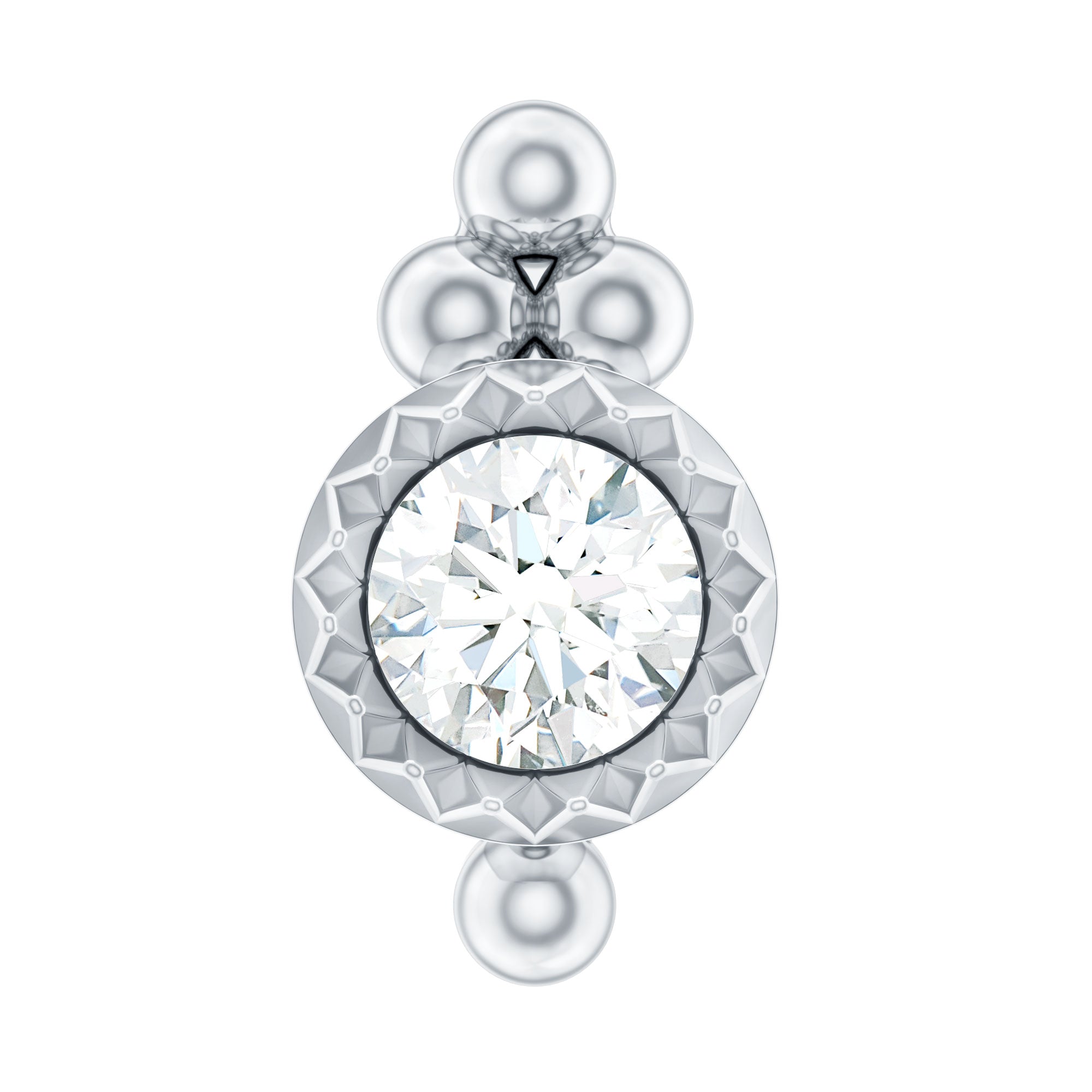 Natural Certified Diamond Conch Earring Natural - ( HI-SI ) - Rosec Jewels