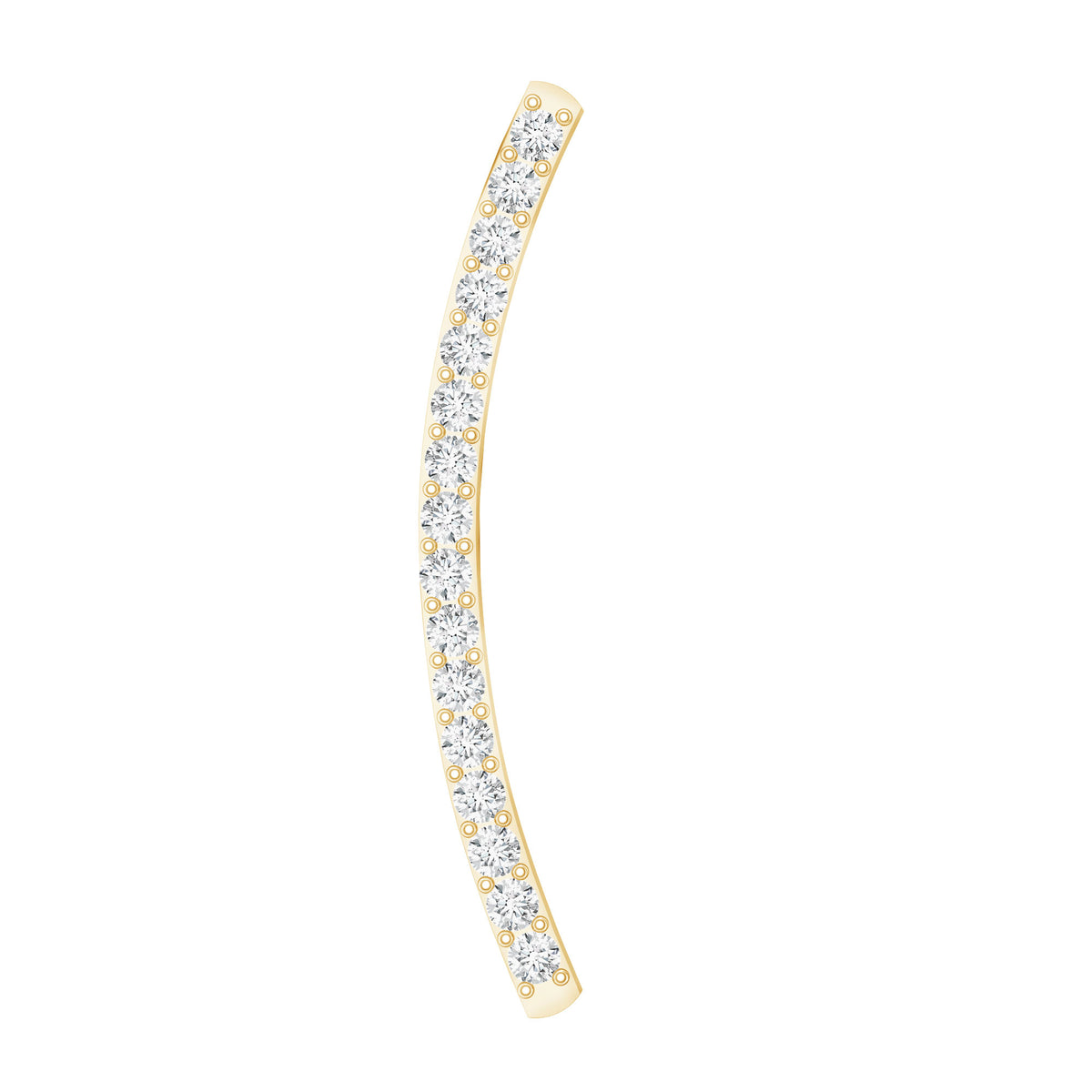 Certified Moissanite Curved Climber Earring for Her D-VS1 - Rosec Jewels