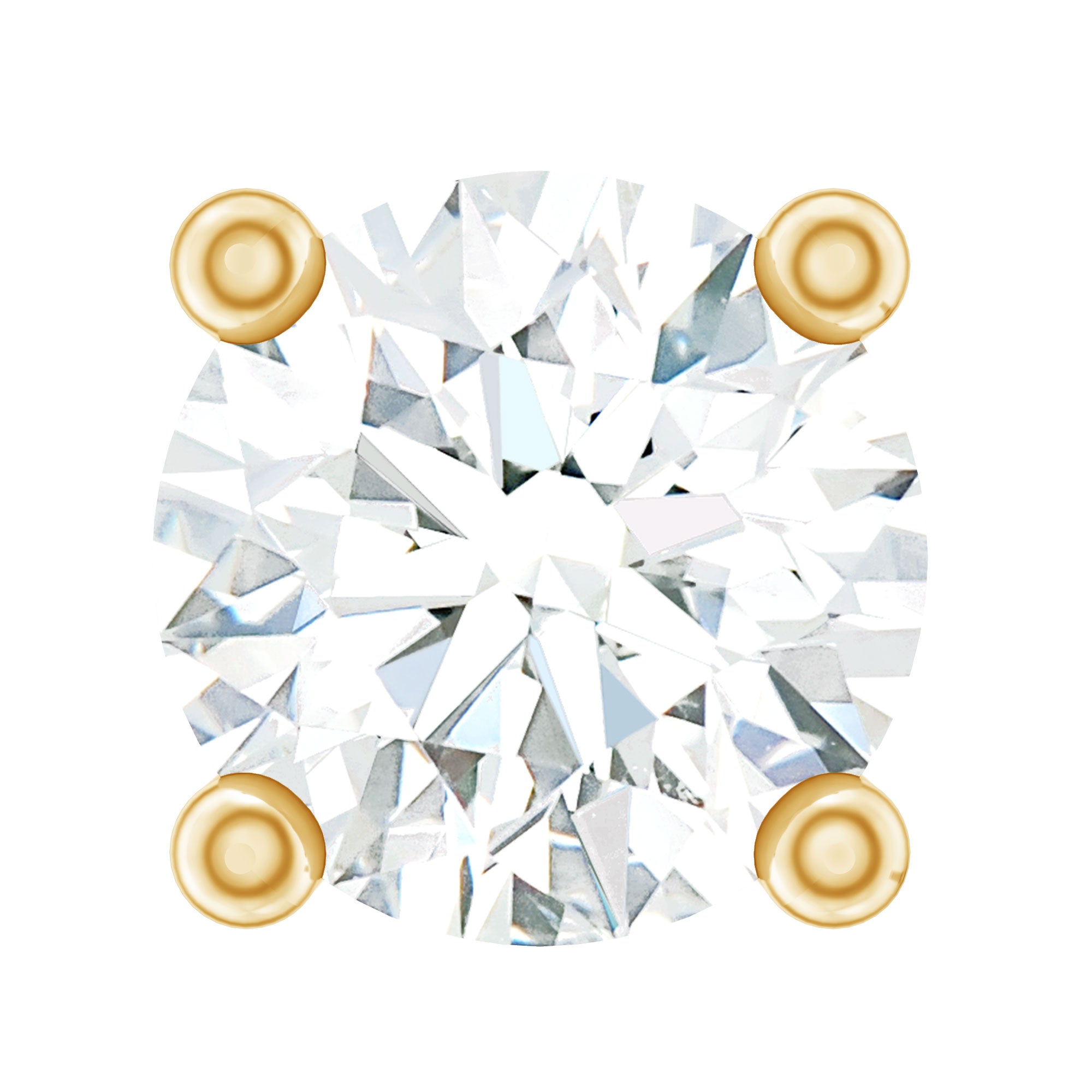 Dainty Round Diamond Conch Earring in Prong Setting Natural - ( HI-SI ) - Rosec Jewels