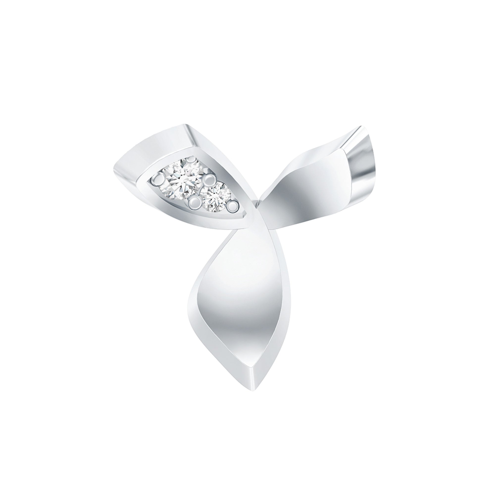 Unique Diamond Floral Earring for Tragus Piercing Natural - ( HI-SI ) - Rosec Jewels