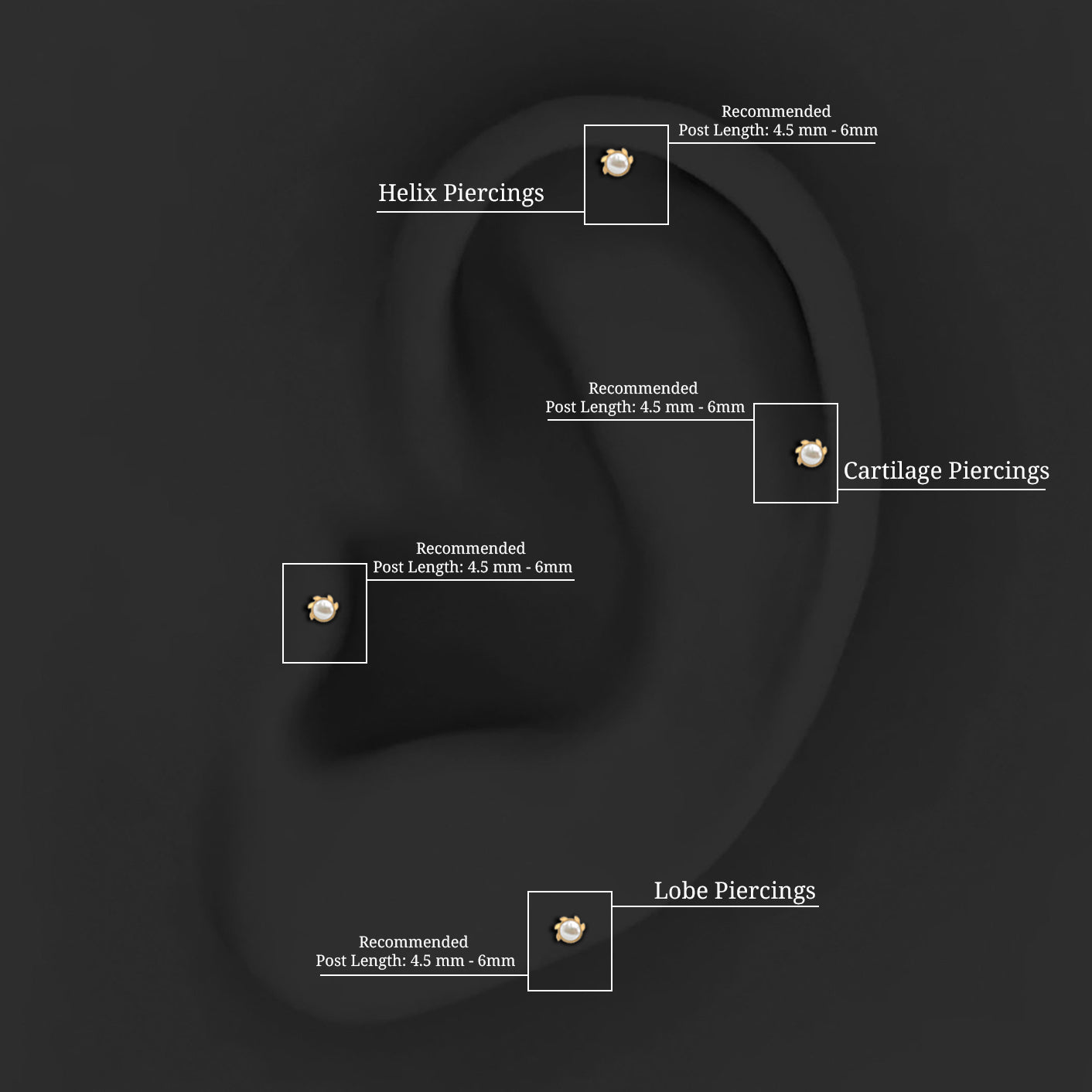 Rosec Jewels-Real Freshwater Pearl Solitaire Earring for Helix Piercing